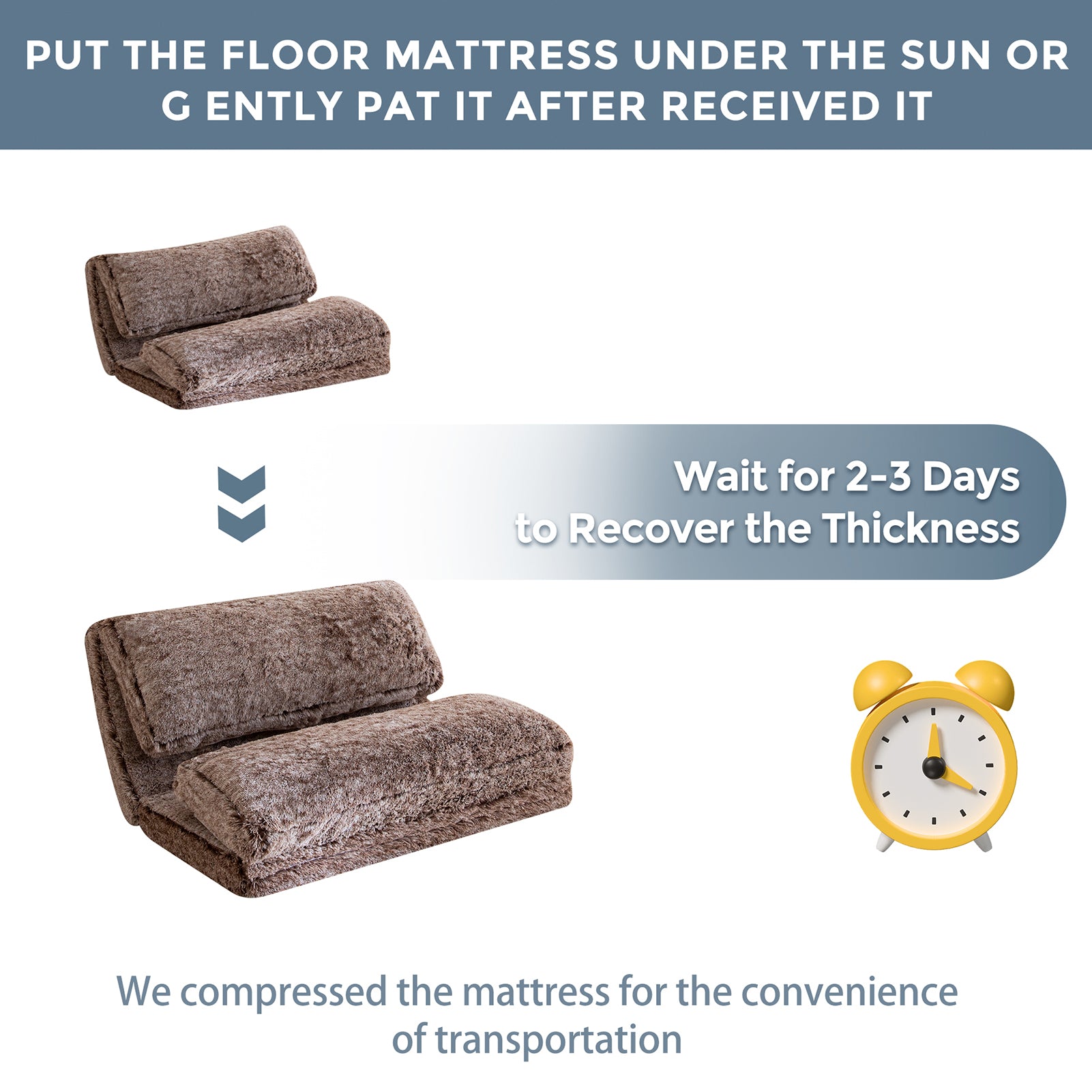 MAXYOYO Folding Bean Bag Sofa Bed - Soft Faux Fur Floor Chair with Foam Filling, Convertible Wall Couch Sleeper for Living Room, Bedroom & Dorm | Perfect for Lounging, Gaming & Extra Guest Sleeping