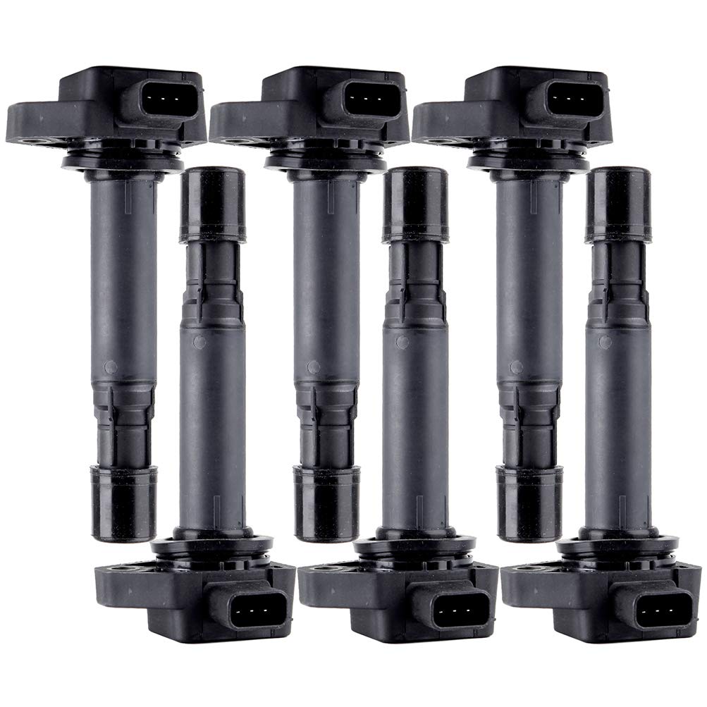 AUTOMUTO 6-Pack Ignition Coil Set - Compatible with 2000-2007 Honda Accord 3.0L V6 - Direct Replacement for OEM Part UF400 - Improves Engine Performance & Fuel Efficiency