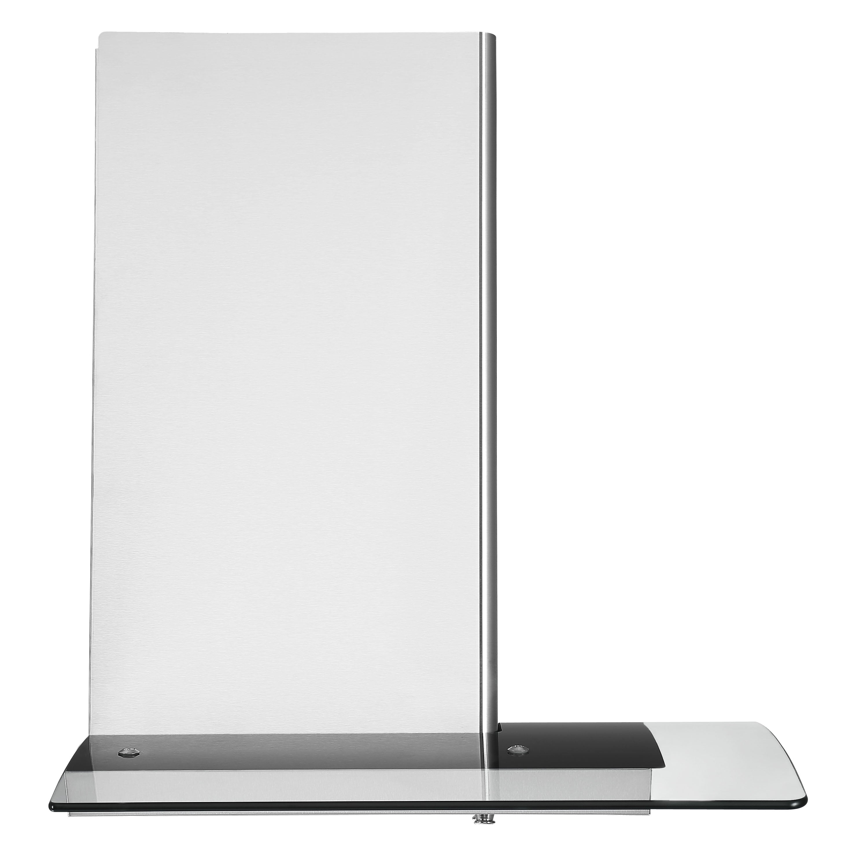 30 Inch Stainless Steel Convertible Wall Mount Range Hood with Glass Canopy - Perfect for Modern Kitchens, Open Shelving & Island Cooking Areas