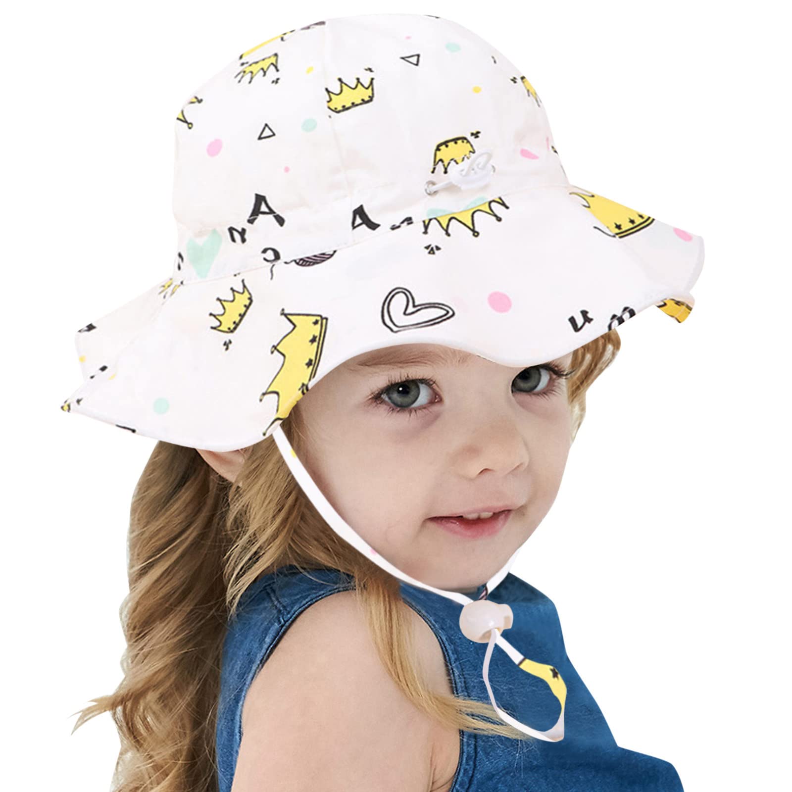 Cartoon Bucket Hat for Kids - Adjustable Sun Protection Summer Beach Hat with Strap - Cute Outdoor Spring Hat for Boys & Girls | Perfect for Beach Trips, Park Play & Outdoor Adventures