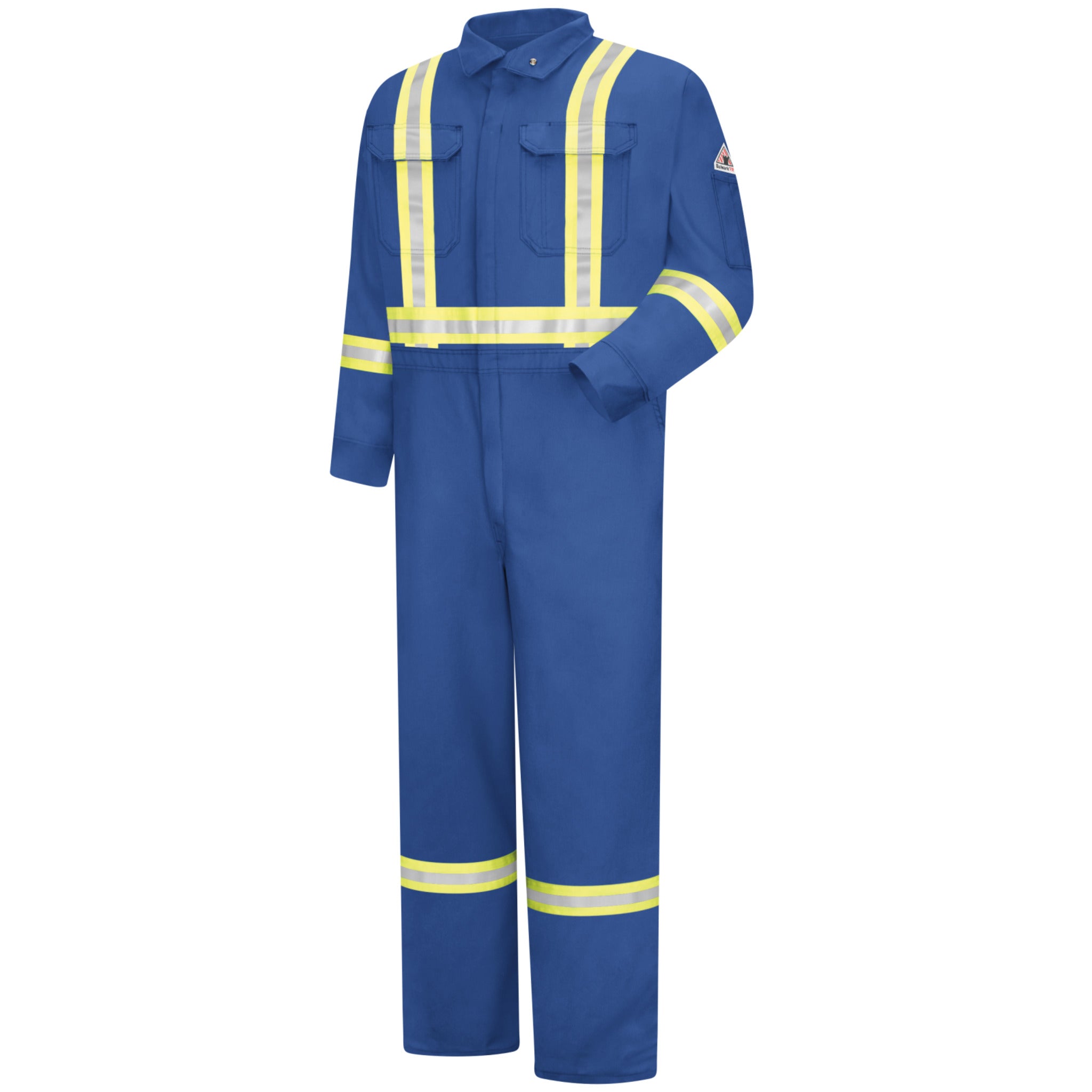 Bulwark FR Men's CTBA Premium Flame Resistant Coverall - HRC/CAT 2 Certified, 8 Utility Pockets, 360° Reflective Trim for High Visibility | Durable & Comfortable Workwear for Electricians, Welders & Industrial Workers | Sizes 38-58
