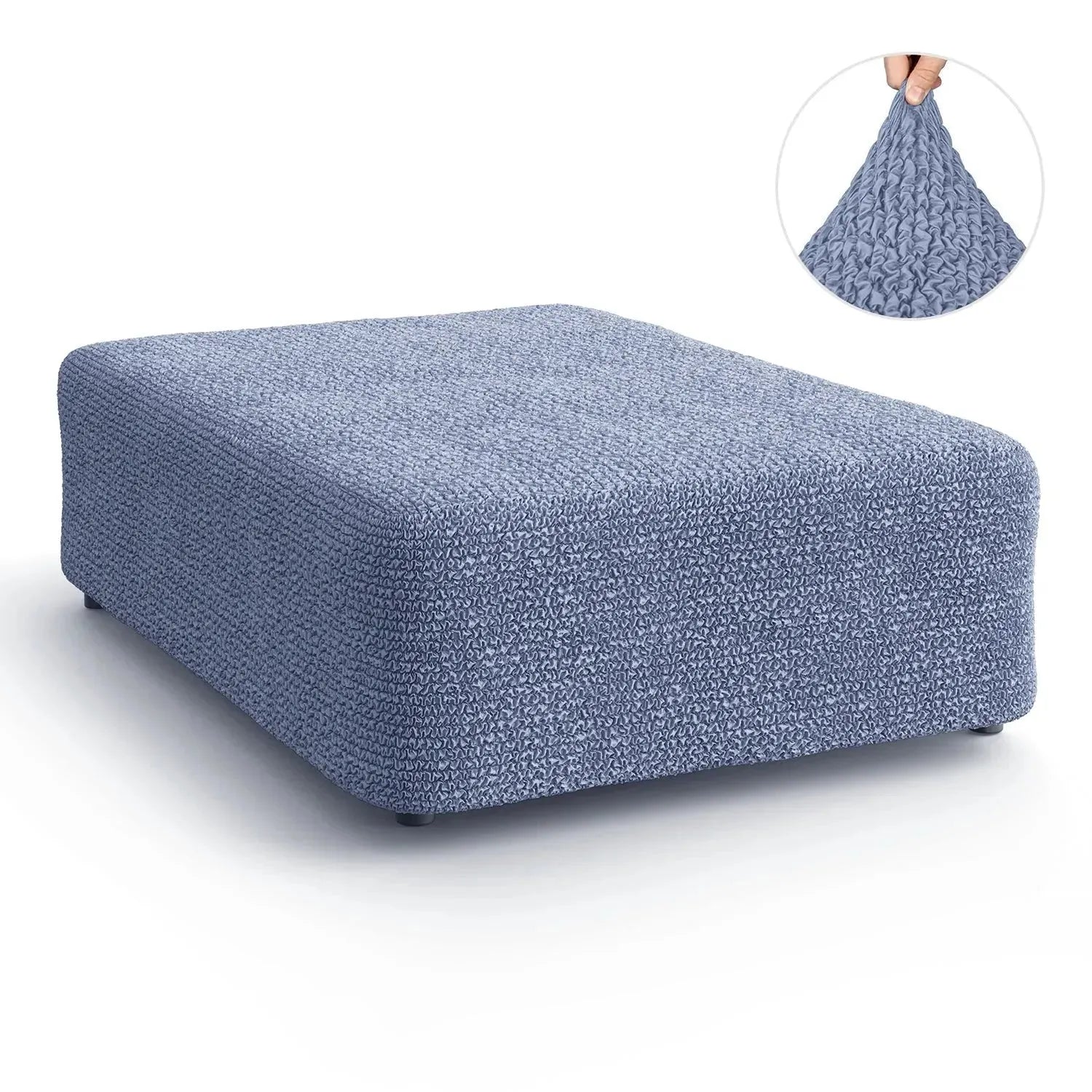 Large Ottoman Slipcover - Microfiber Collection for Living Room, Bedroom & Home Decor | Washable & Durable Furniture Cover
