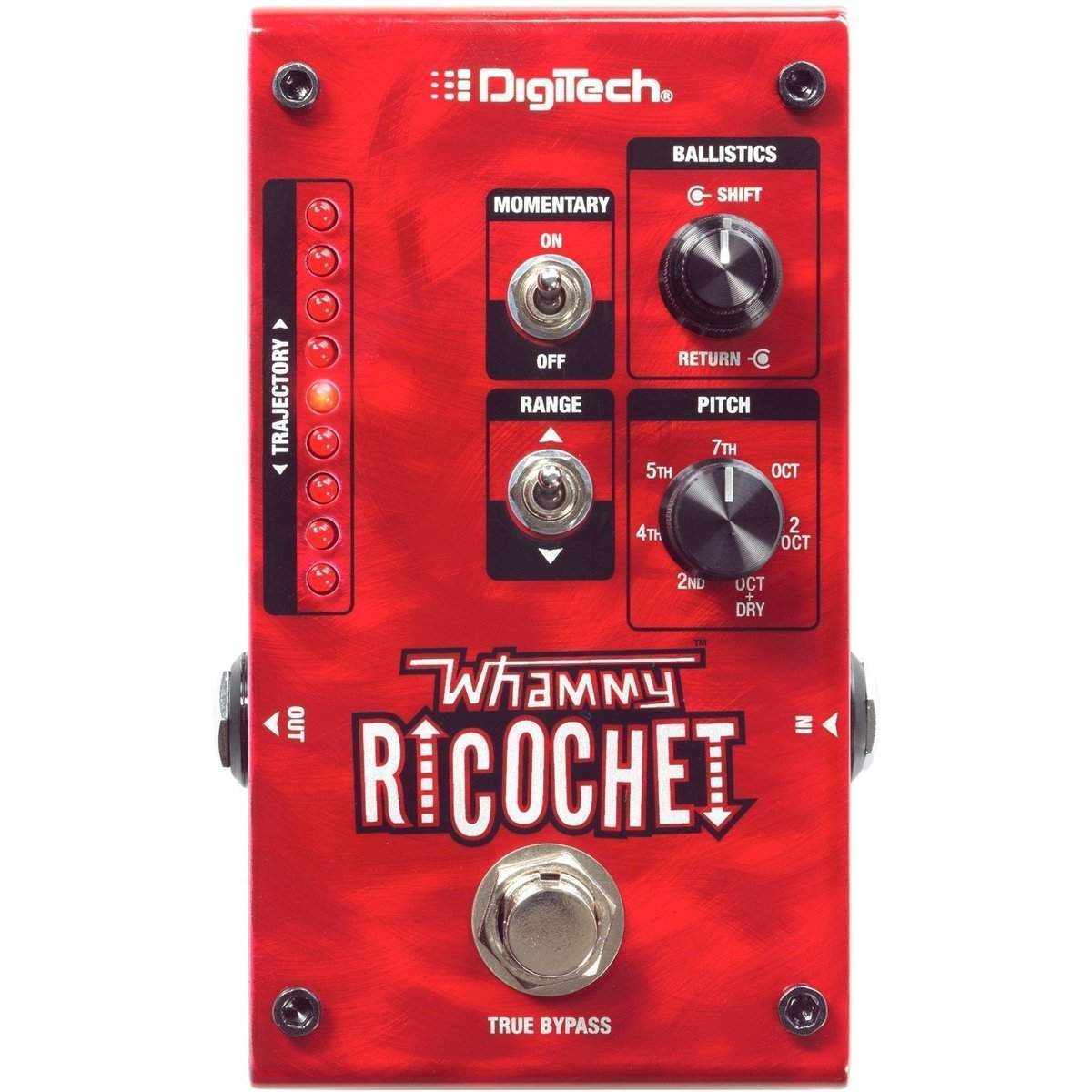 Digitech Ricochet Whammy Pitch Shift Pedal for Guitar - Polyphonic Harmonizer & Drop Tune Effects Pedal - Perfect for Rock, Metal & Live Performances