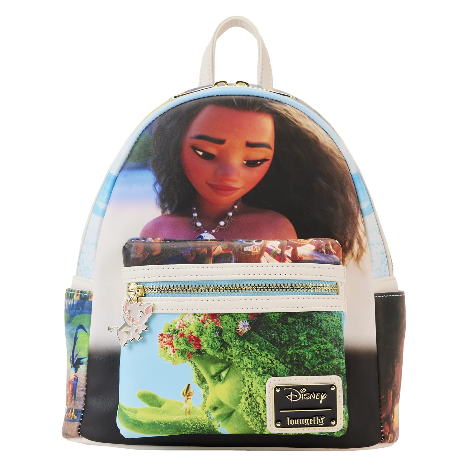 Disney Moana Princess Scene Series Mini Backpack by Loungefly - Waterproof Lightweight Daypack for Women & Teens - Perfect for School, Travel, and Disney Theme Park Visits