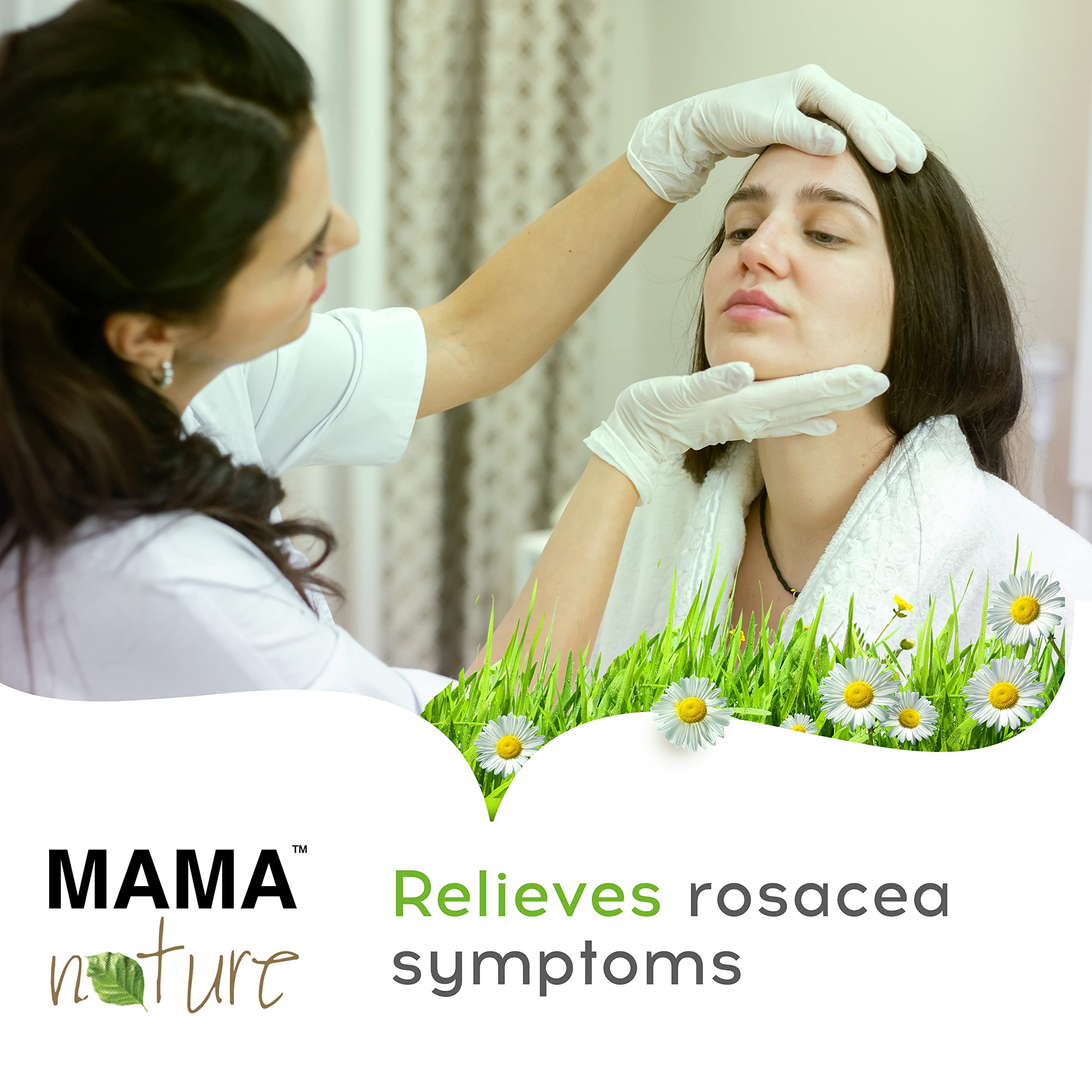 Rosacea Relief Day & Night Cream - Mama Nature ProSkin Face Lotion | All Natural Hydrating & Nourishing Skincare Treatment | Handmade in UK | 3.5 fl oz/100ml | Perfect for Sensitive Skin & Redness Reduction