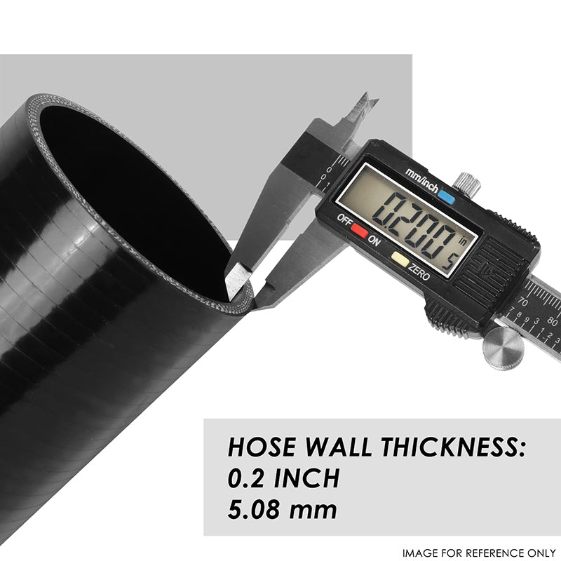 1 in. to 3 in. 90 Degree Elbow 3-Ply High Temperature Silicone Reducer Hose - Perfect for Automotive, Marine & Industrial Applications