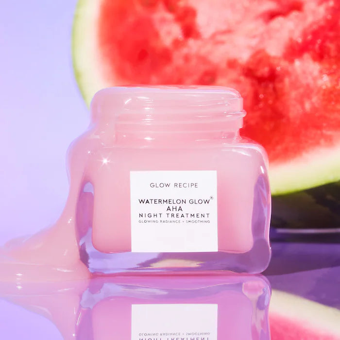 Glow Recipe Watermelon Glow AHA Overnight Face Mask - Hydrating & Brightening Night Treatment for Glowing Skin | Perfect for Dry, Dull Skin & Evening Skincare Routine