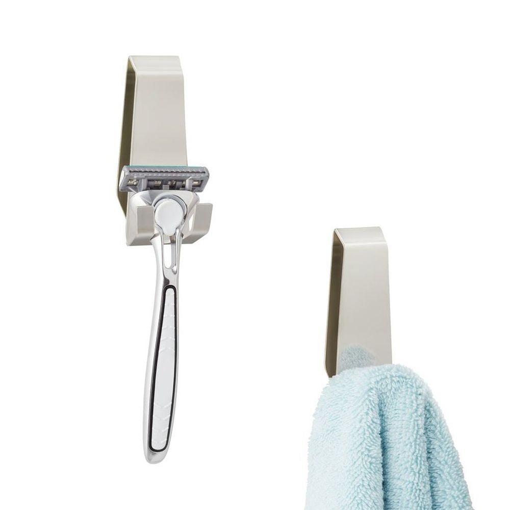 Stainless Steel Wall Hooks 2 Pack - Heavy Duty Hanging Hooks for Kitchen, Bathroom, Garage & Home Organization
