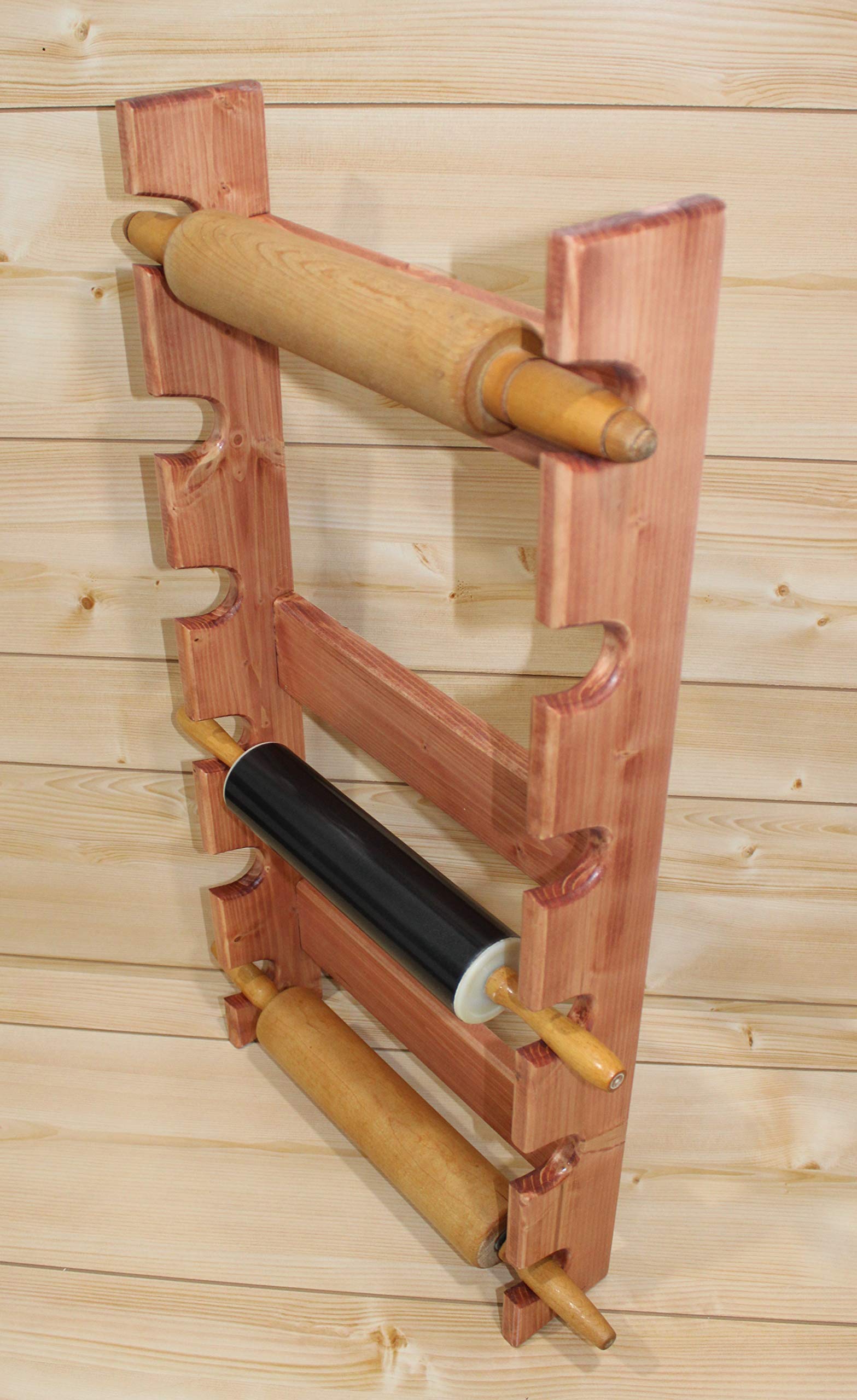 6-Slot Rolling Pin Rack - Sturdy Rolling Pin Holder & Organizer for Kitchen Storage - Perfect for Baking, Cooking, and Dough Preparation