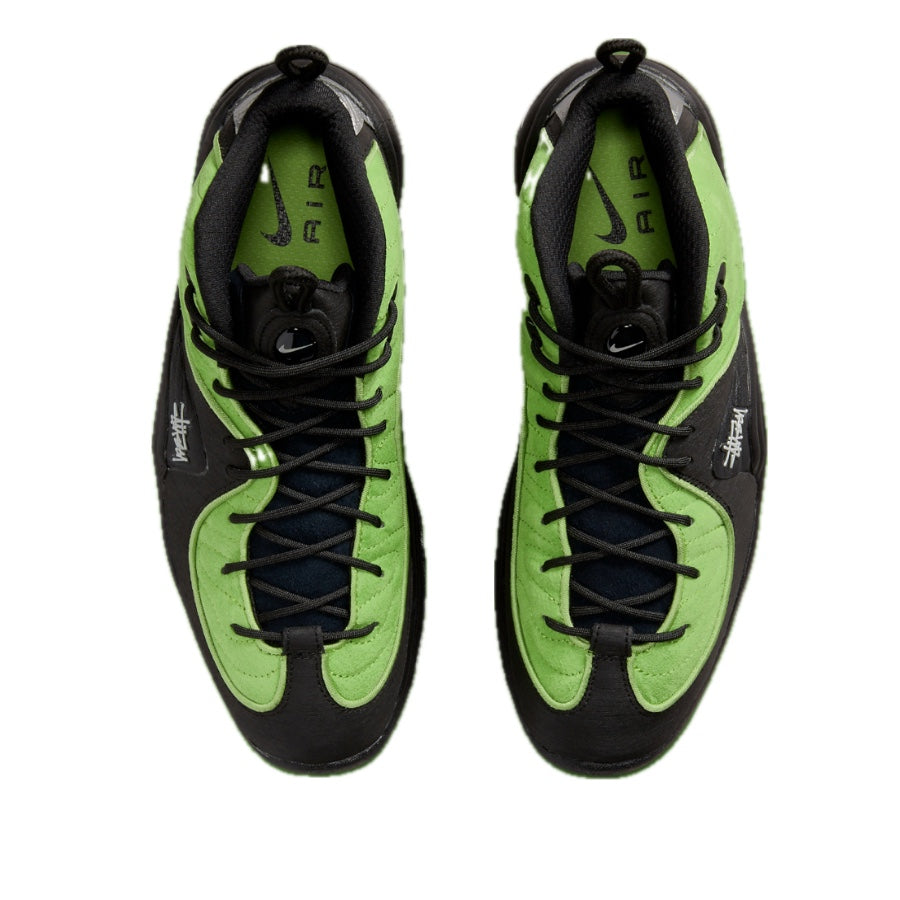 Nike Air Penny 2 Stussy Vivid Green Black Basketball Shoes - Retro Sneakers for Men, Streetwear Fashion & Sports Performance - Perfect for Casual Wear, Gym Workouts and Urban Style