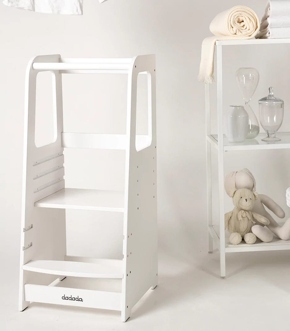 Montessori Toddler Tower - Adjustable Learning Step Stool for Kids, Safe & Sturdy Wooden Helper Tower for Kitchen, Bathroom, and Playroom - Perfect for Toddlers Independence and Parenting Assistance