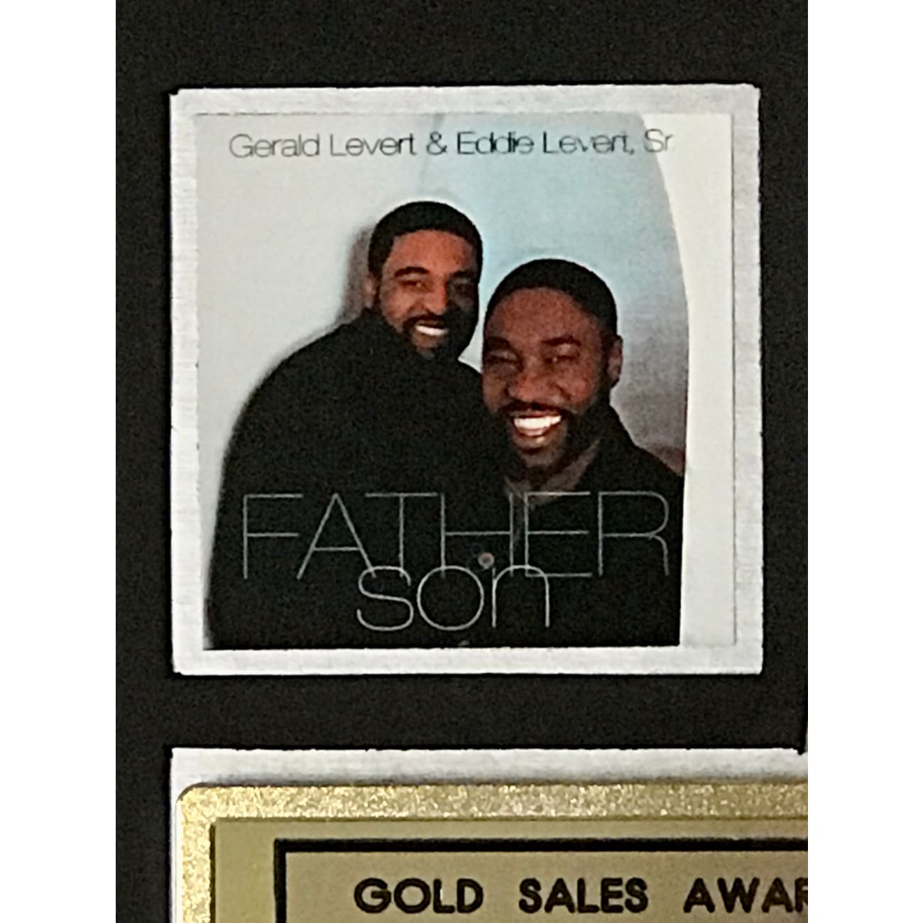 Gerald Levert & Eddie Levert Sr. Father and Son RIAA Gold Album Award - Vintage Music Collectible for Fans & Display