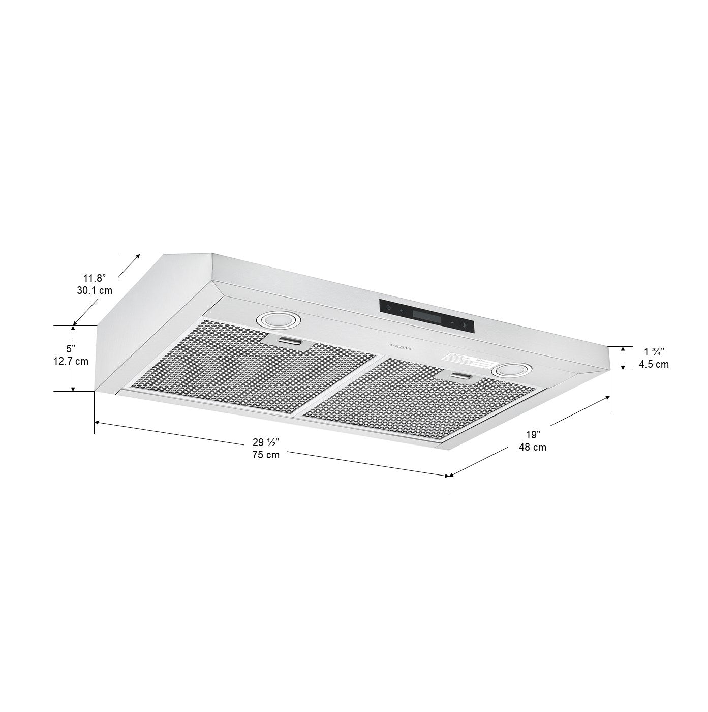 Slim SE2M 30-Inch Stainless Steel Under Cabinet Range Hood - Powerful Kitchen Ventilation for Smoke & Odor Removal - Perfect for Small Spaces & Modern Kitchens