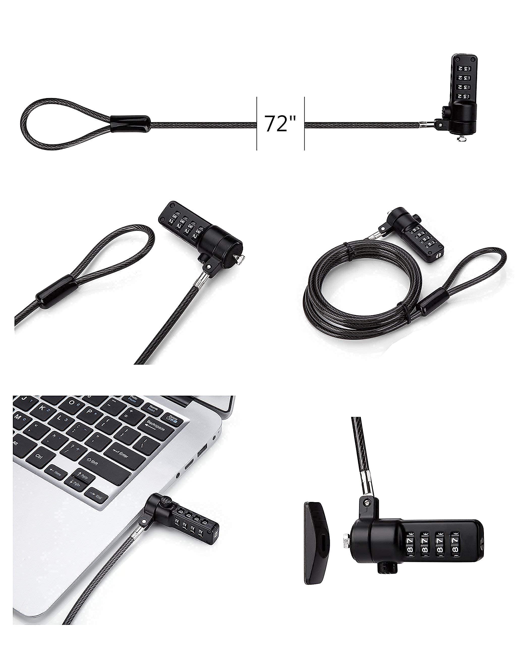 AboveTEK Elegant Tablet Stand with Security Lock Cable - Adjustable Holder for iPad, Tablets & Phones - Perfect for Home, Office & Travel Use