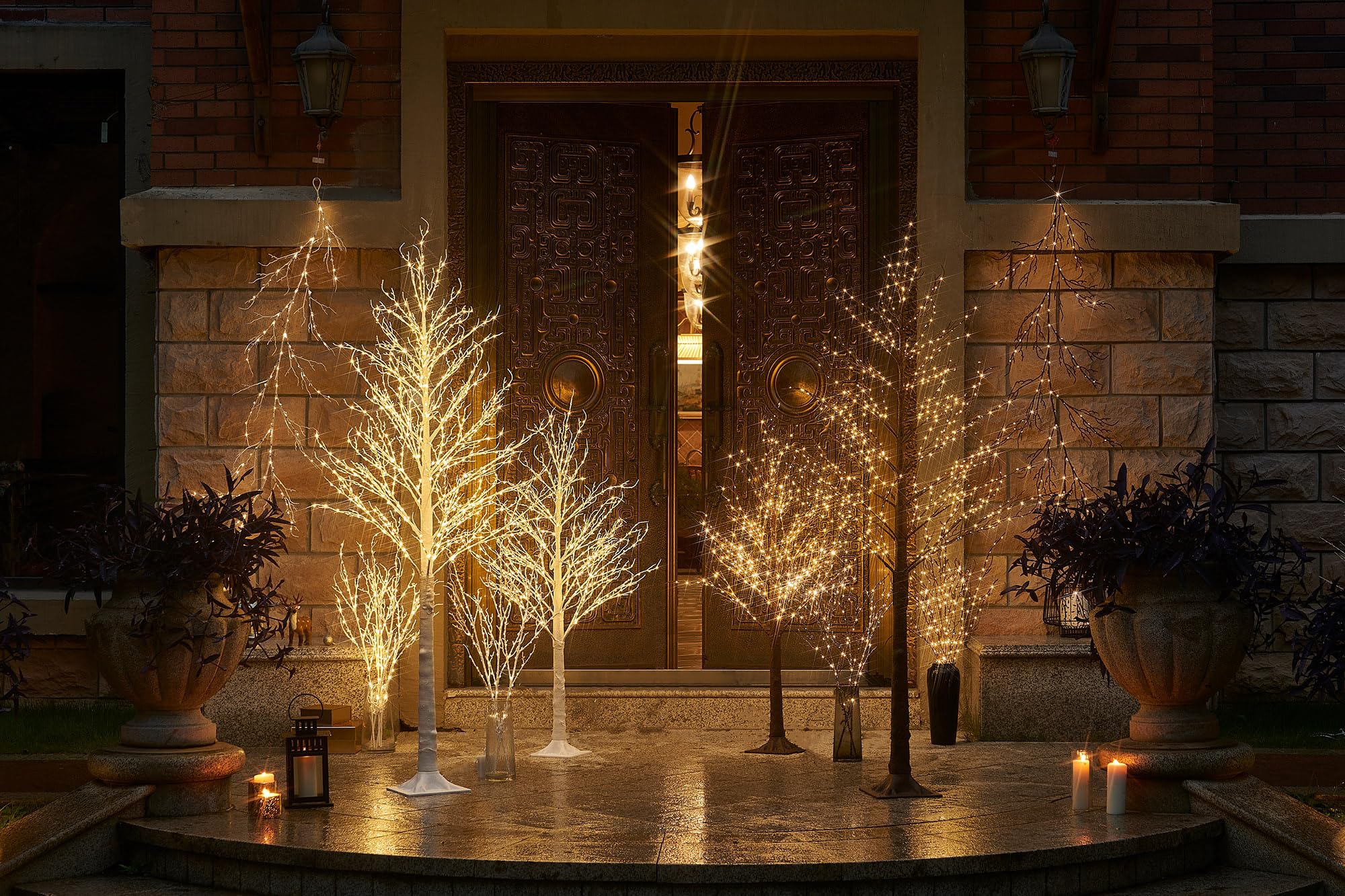 LITBLOOM 430 LED Plug-in Twig Tree Lights - 4FT Brown Fairy Lighted Tree for Indoor/Outdoor Christmas Decor, Home, Room, Party & Wedding Decoration