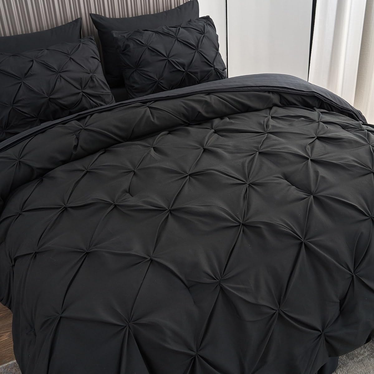 8-Piece Pink and Black King Size Comforter Bed Set - Soft Bed in a Bag for Cozy Bedroom Decor | Perfect for Master Bedroom, Guest Room, and Dorm Essentials