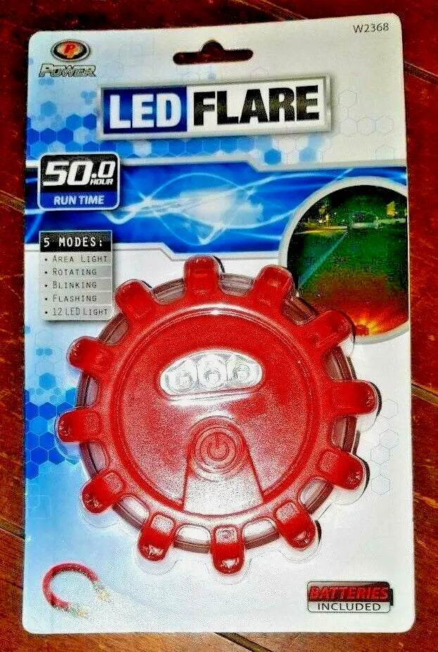W2368 LED Safety Flare - Emergency Roadside Warning Light for Cars, Trucks & Vehicles - High Visibility Hazard Beacon for Nighttime Breakdowns & Roadside Emergencies