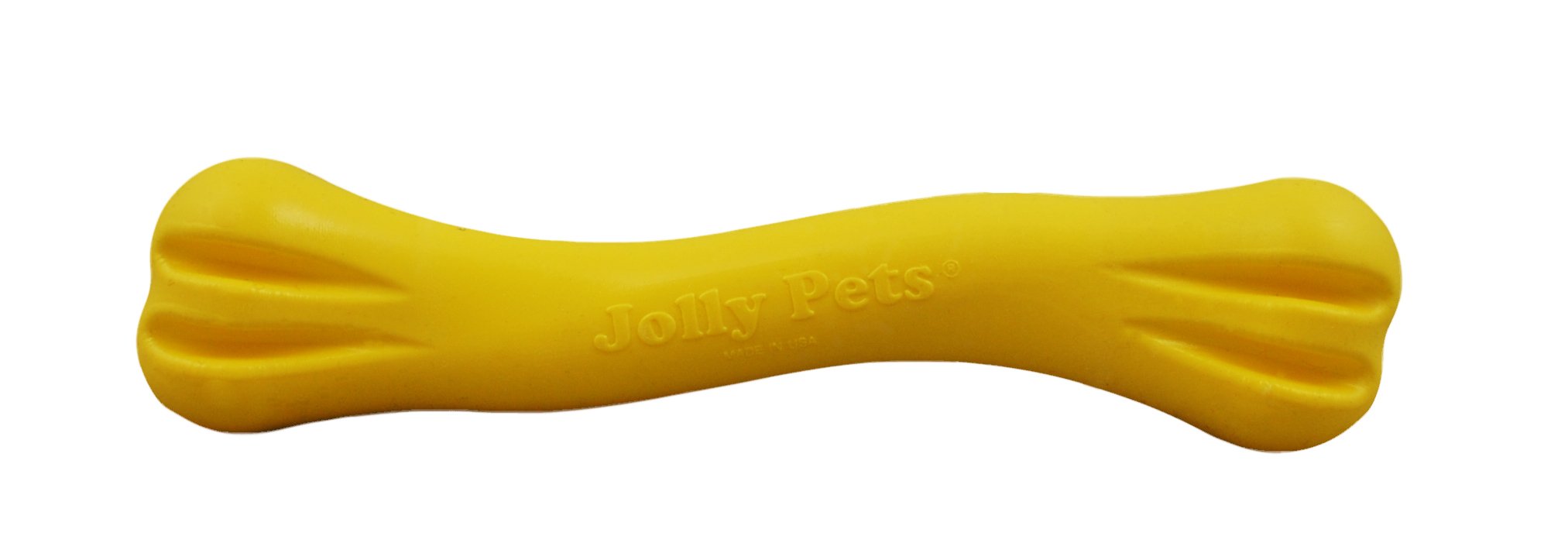Jolly Pets Jolly Bone Dog Chew Toy - Small Size, Bright Yellow for Aggressive Chewers - Durable & Safe for Puppies & Small Dogs - Perfect for Indoor & Outdoor Playtime