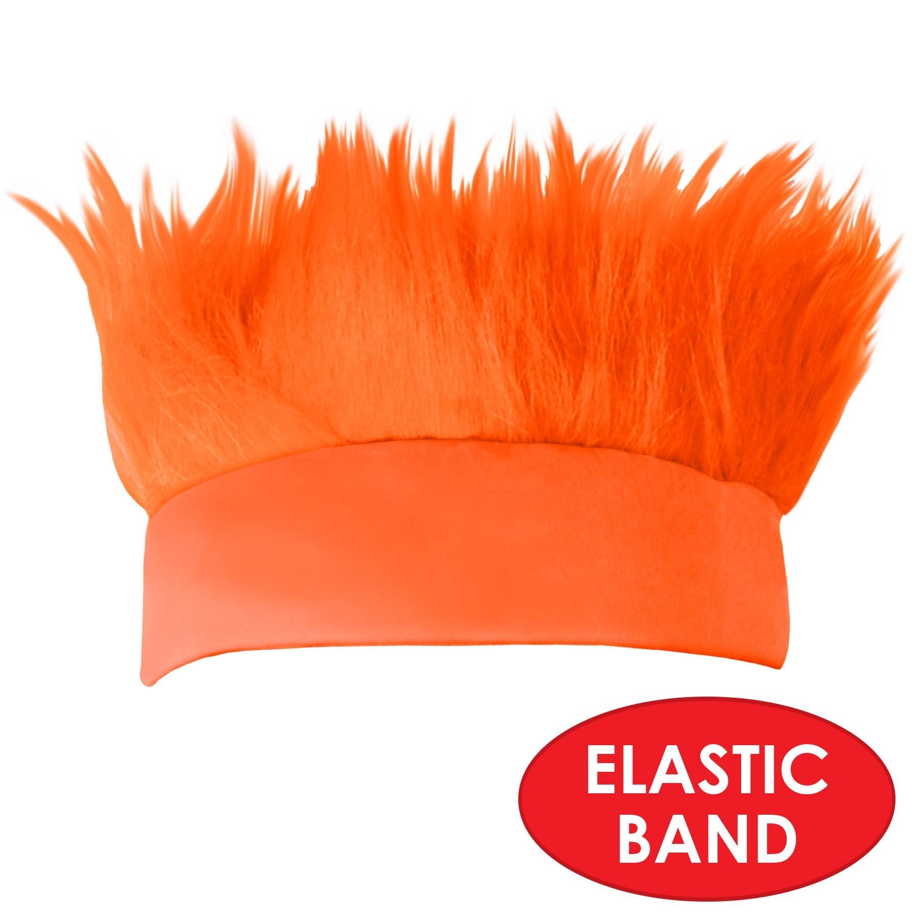 12 Pack Beistle Hairy Headband - Orange Halloween Costume Accessories for Women & Men - Perfect for Parties, Cosplay and Themed Events