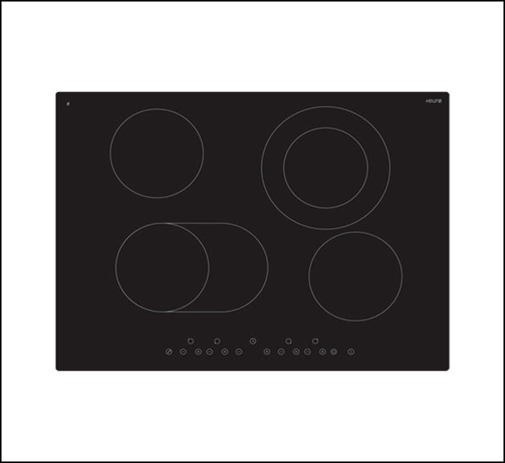Euro Appliances ECT70C63 70cm Ceramic Glass Electric Cooktop - 4 Zone Induction Stove for Modern Kitchens | Perfect for Home Cooking, Baking & Entertaining