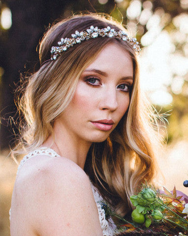 Elegant Bridal Crystal Headband with Chain & Drop Crystals – Perfect for Weddings, Prom & Formal Events | Tiivel by Kezani