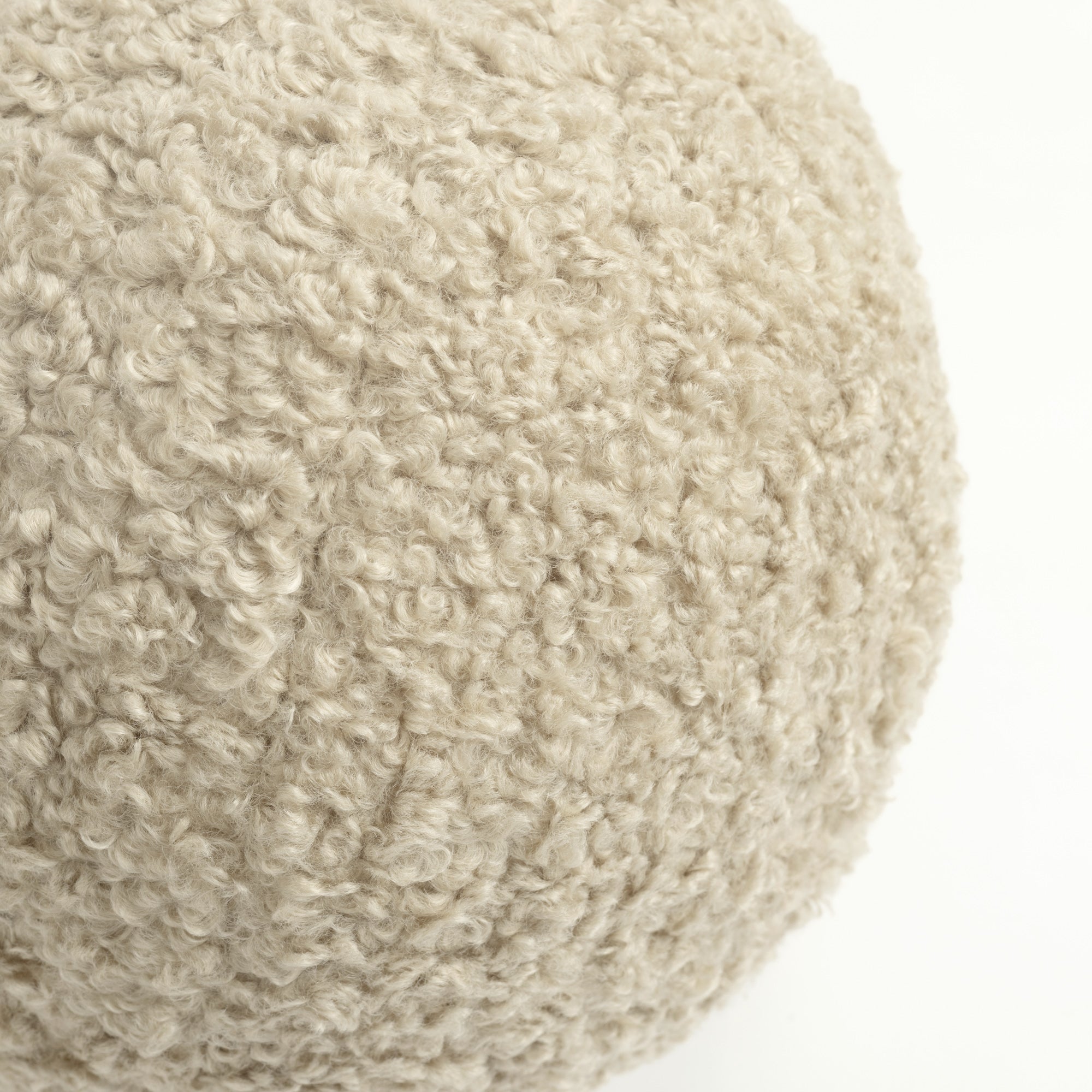 Luxury Neo Boucle Sphere Ball Throw Pillow - Soft Round Decorative Pillow for Sofa, Bed, Living Room - Modern Home Decor Accent for Cozy Comfort