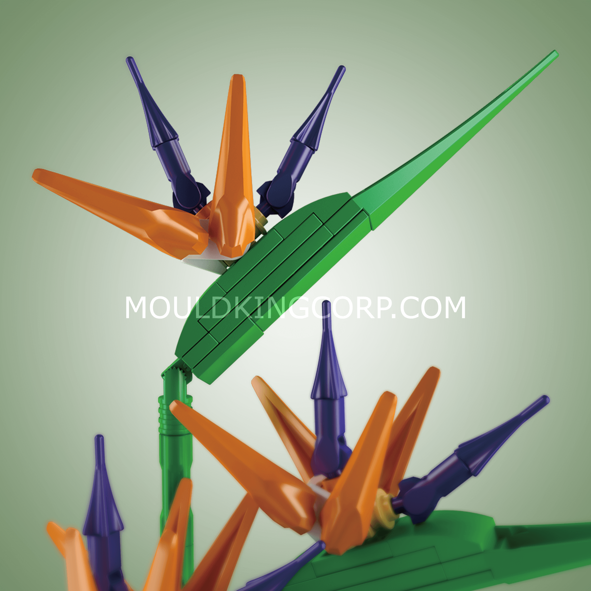Mould King 10024 Birds of Paradise Flower Bouquet Building Set - 1,608 Piece DIY Botanical Model Kit for Adults, Home Decor & Gift Idea | Creative Relaxation & Office Desk Decoration