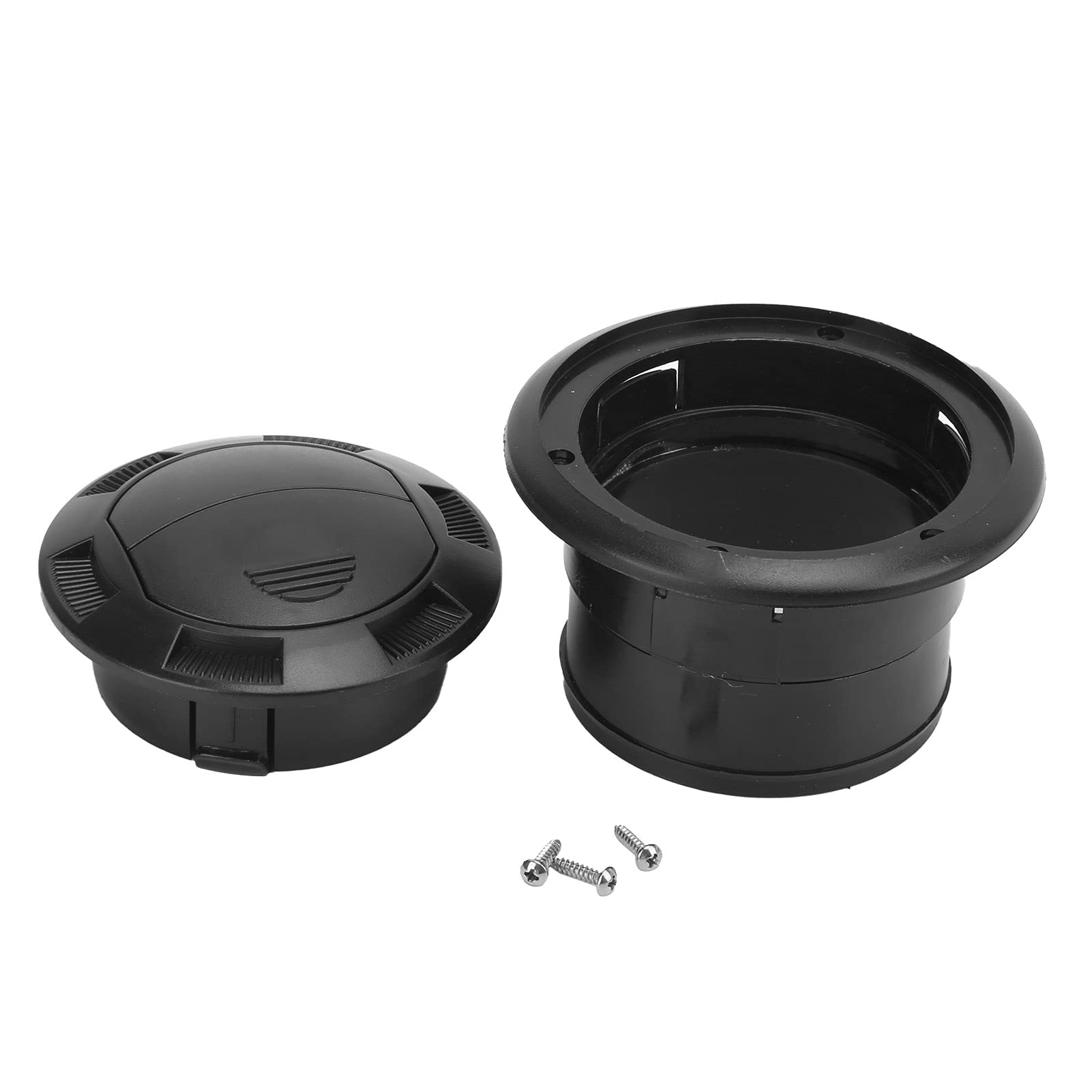 3 Inch Black ABS Dashboard Air Vent Deflector - Round AC Vent Outlet for Bus, RV, and Vehicles - Improve Airflow & Comfort While Driving