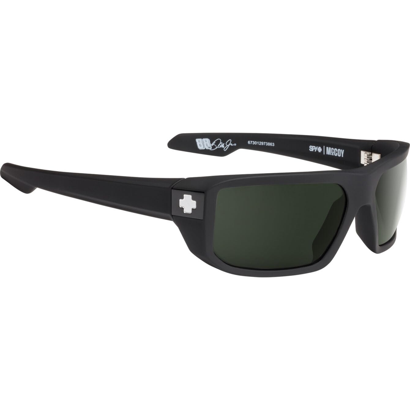 Spy Optic McCoy Sunglasses - Polarized, Oversized, Black/Grey Lenses for Men & Women - Perfect for Running, Cycling & Outdoor Sports