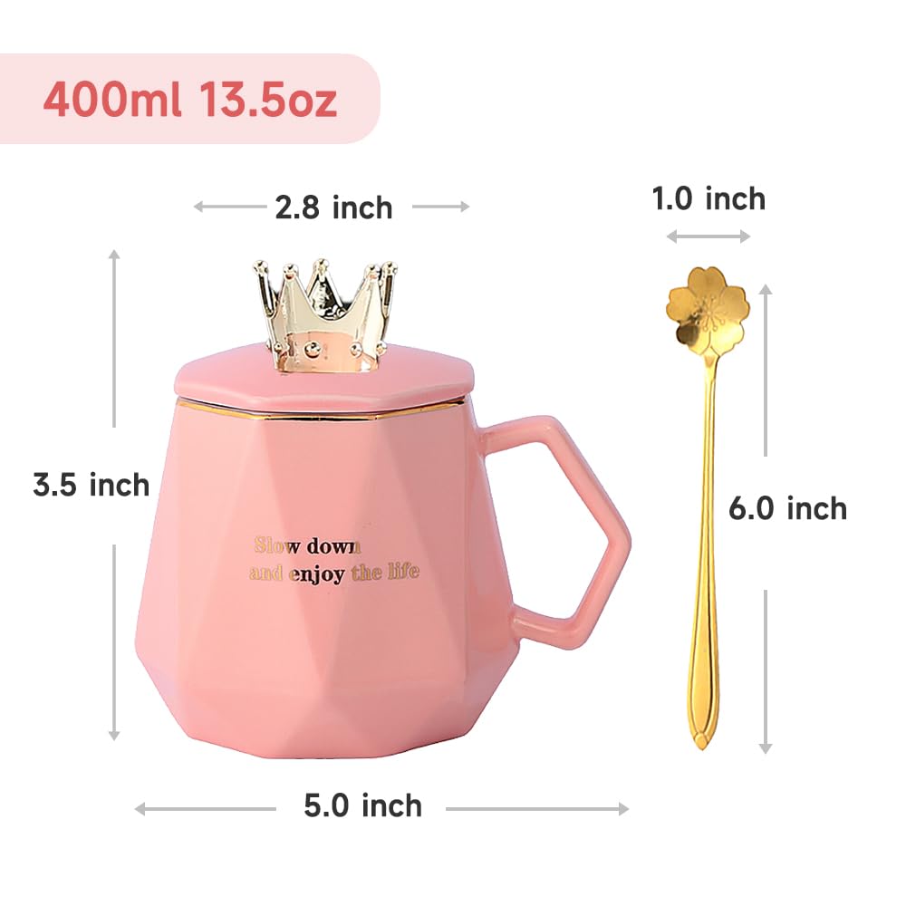 CGHWBEA Electric Coffee Mug Warmer for Desk - Pink USB-Powered Beverage Warmer for Tea, Milk, Cocoa & Hot Drinks - Includes Insulated Travel Mug - Perfect for Office, Home & Dorm Use