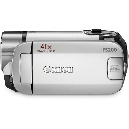 Canon FS200 HD Camcorder - Silver | 1080p Video Recording, 32x Optical Zoom, Image Stabilization | Perfect for Vlogging, Travel Videos & Family Events