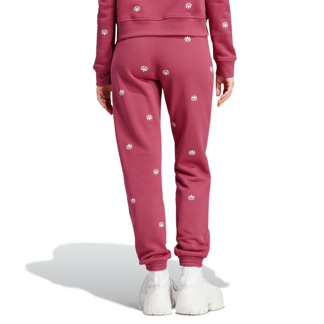 Adidas Women's Allover Mini Crest Logo Sweatpants (IJ8299) - Comfortable Casual Joggers for Gym, Lounge & Everyday Wear