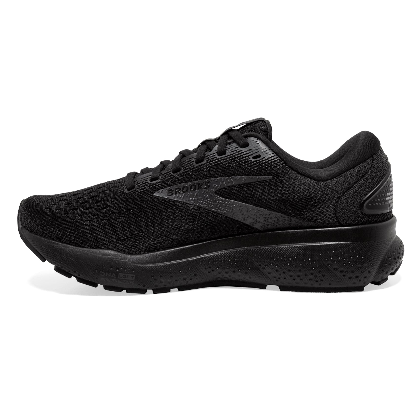 Brooks Ghost 16 Running Shoes for Men - Lightweight Cushioned Road Running Sneakers for Jogging, Training & Marathon - Black/Blue
