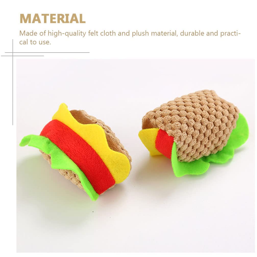 Balacoo 2-Pack Self-Help Chew Toys for Puppies & Kittens - Teething Relief Pet Toys, Soft Plush Mouse & Bread-Shaped Cat Toys for Teething, Boredom Relief & Dental Health - Perfect for Playtime & Travel