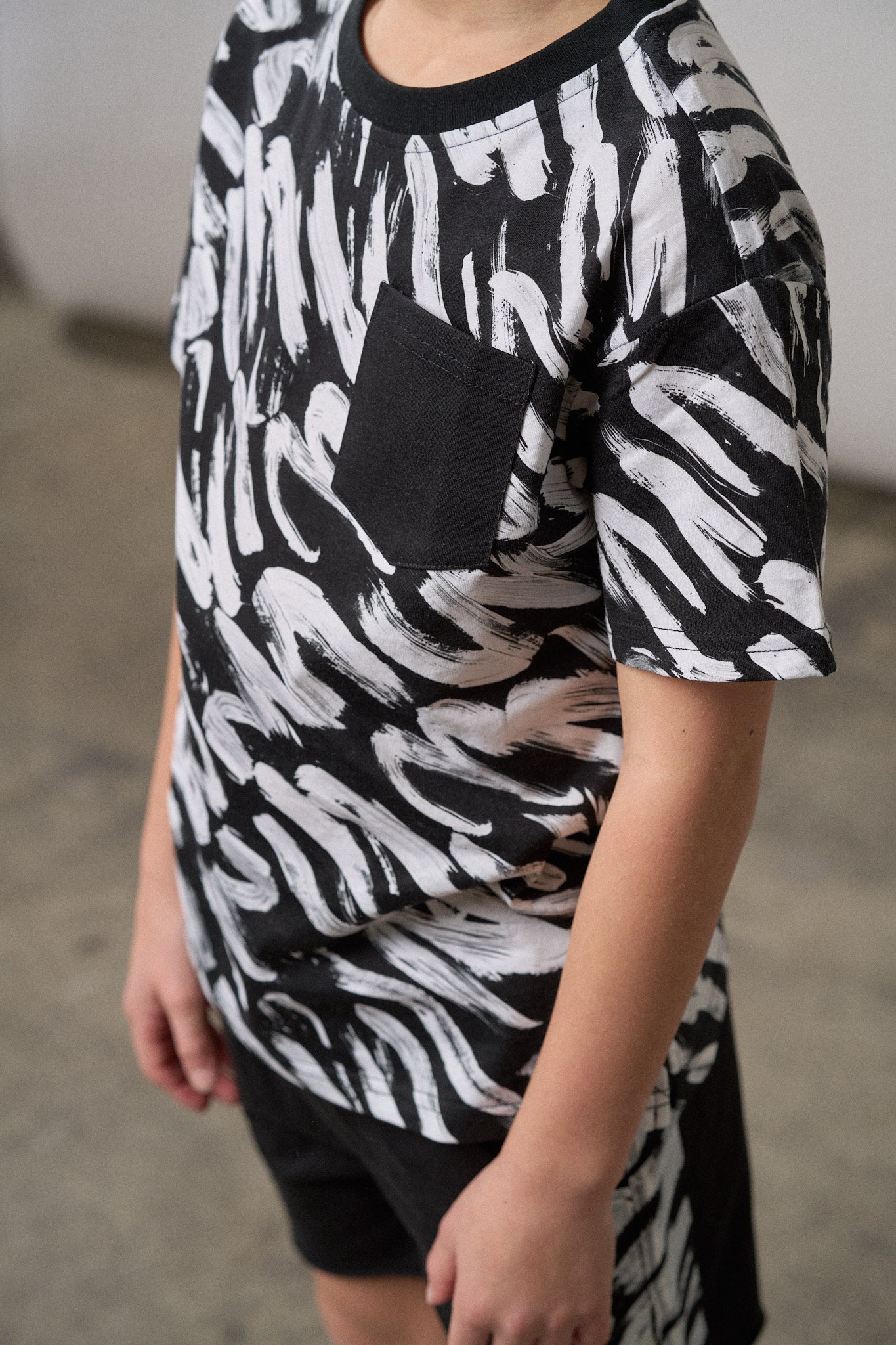Brush Stroke Graphic T-Shirt for Men & Women - Soft Cotton Black Tee - Casual Wear & Street Style Outfit
