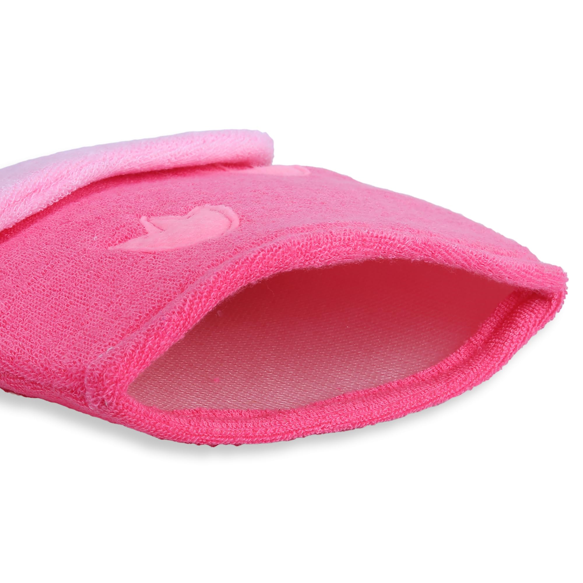 BabyMoo Pink Elephant Hand Puppet Wash Mitt for Kids - Soft Terry Cloth Scrubber for Bath Time Fun