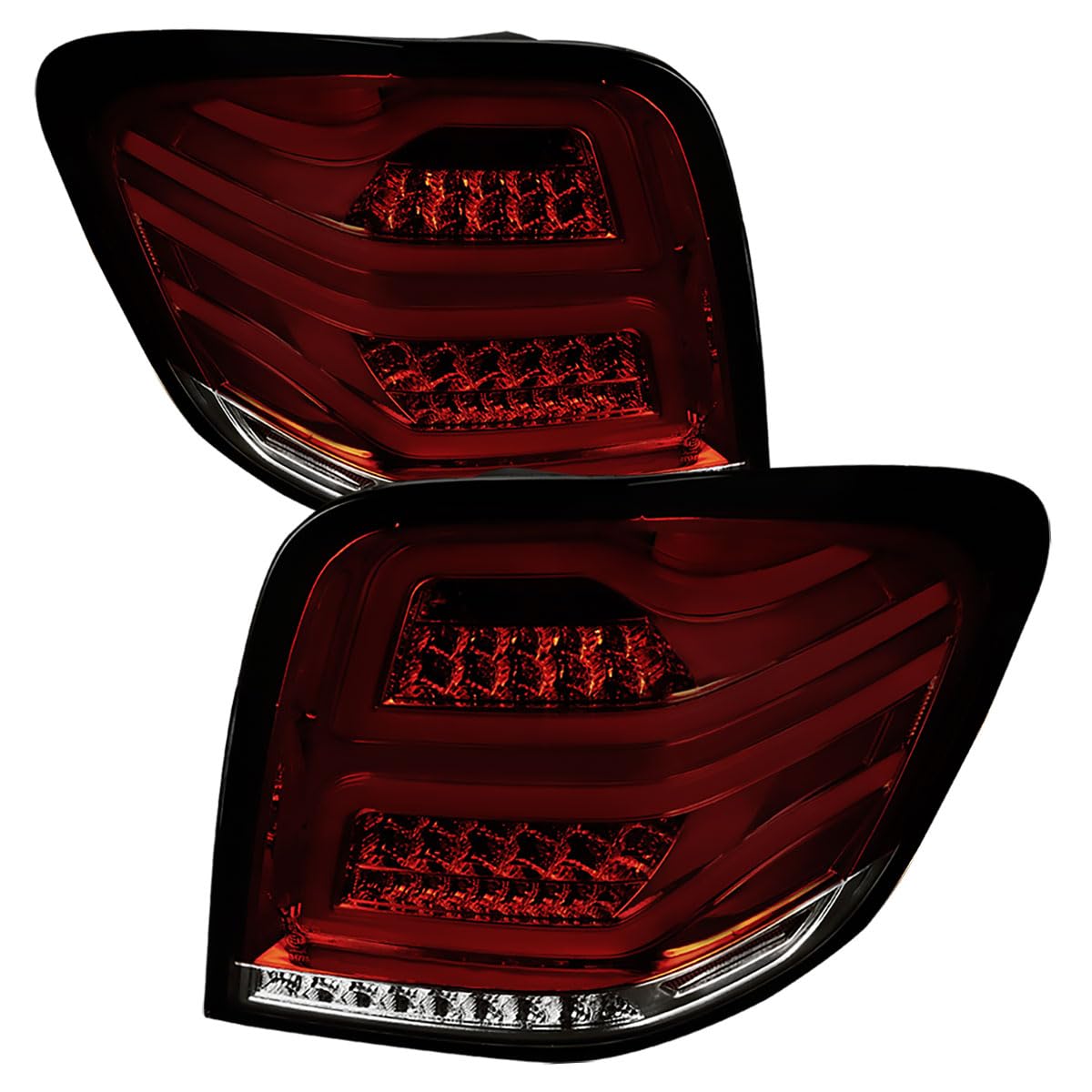 06-11 Car LED Tail Lights - Red Smoke Brake Lamps Pair for Enhanced Visibility & Style | Perfect for Night Driving & Custom Car Upgrades