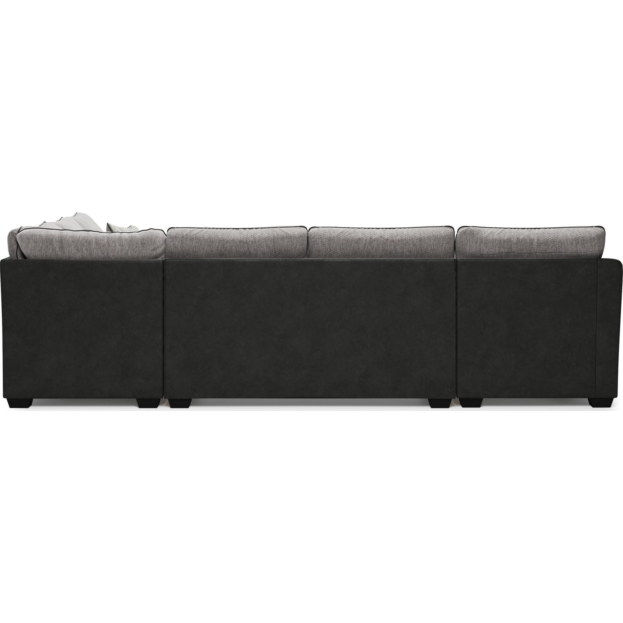 Bilgray 3-Piece Sectional Sofa Set in Pewter Gray - Modern L-Shaped Couch for Living Room, Apartment & Lounge
