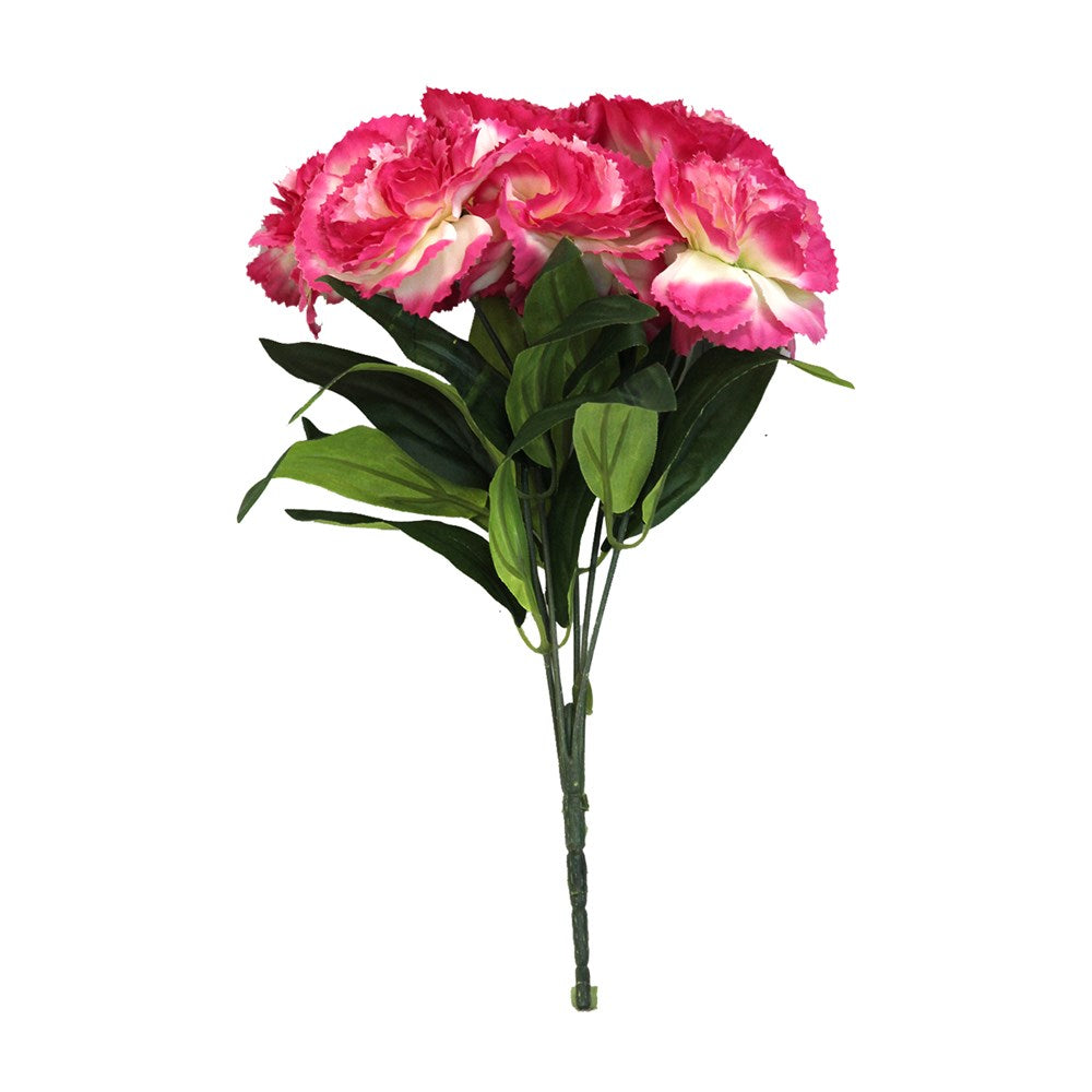 Artificial Carnation Bouquet - Pink Silk Flower Arrangement 30cm for Home Decor, Wedding Centerpieces & Party Decorations