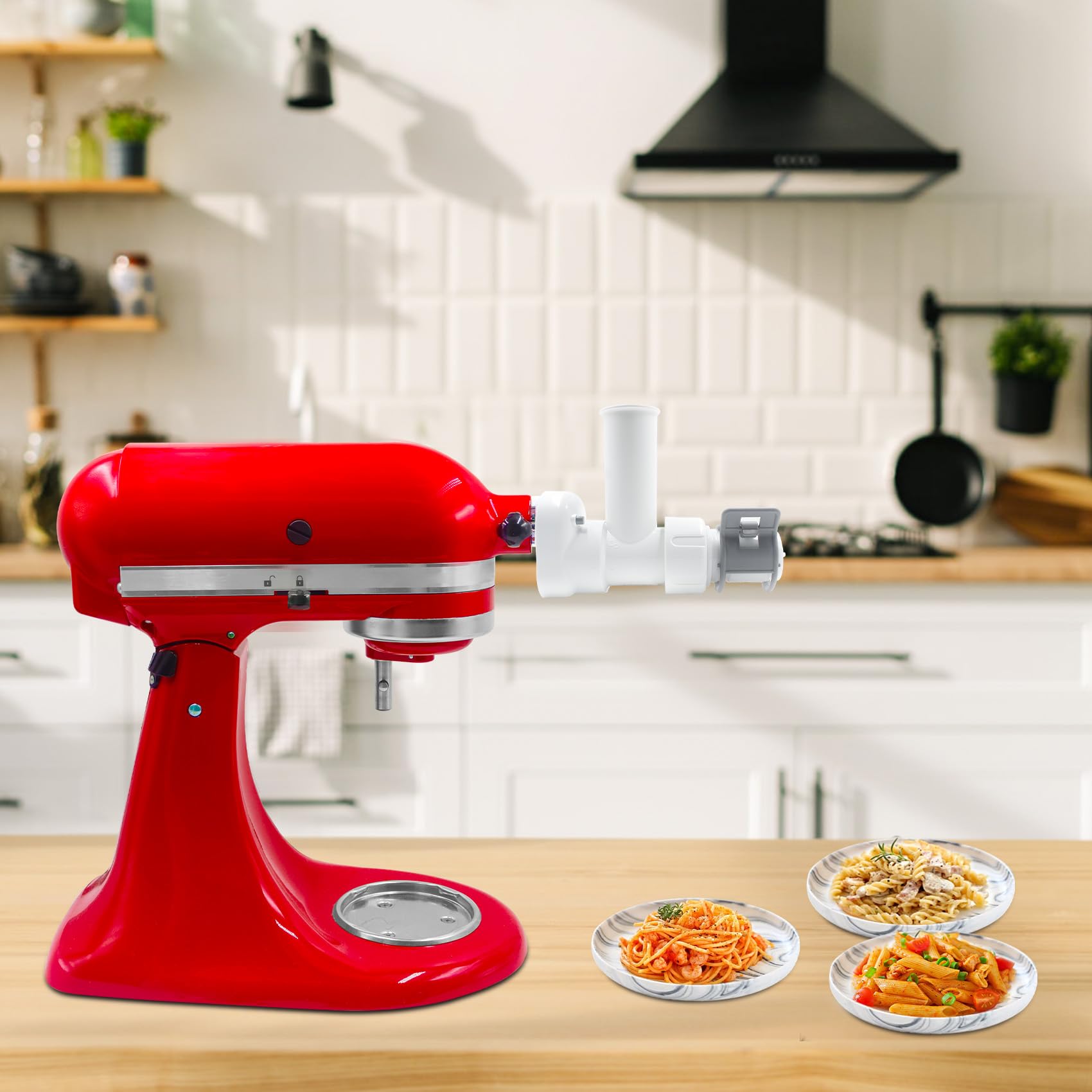 6-in-1 Pasta Maker Attachment for KitchenAid Stand Mixer - Dough Roller, Spaghetti, Fettuccine, Lasagna Cutter - Perfect for Homemade Italian Pasta, Fresh Noodles & Dumpling Wrappers (Fits All KitchenAid Models)