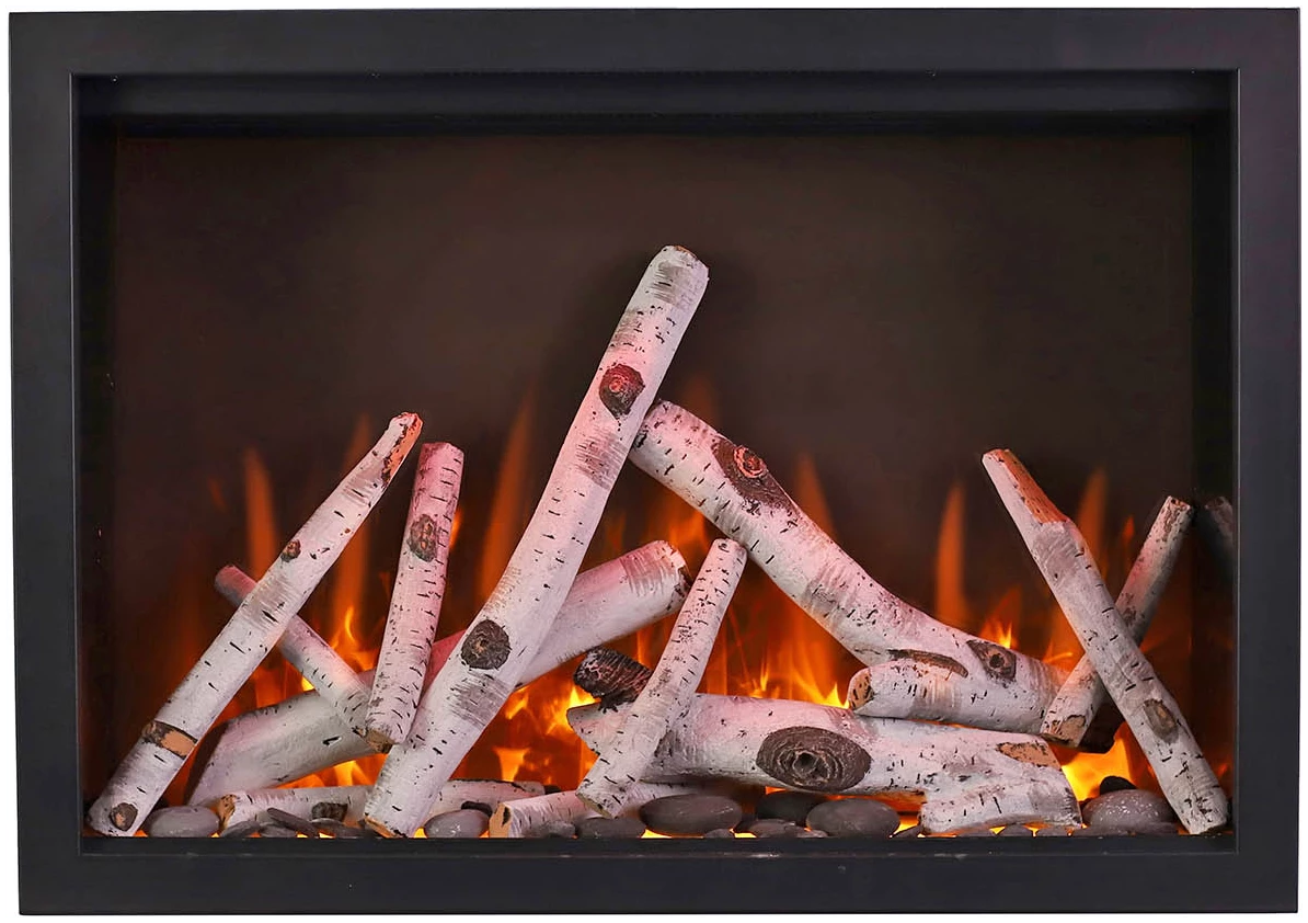 Amantii TRD 48-Inch Electric Fireplace - Traditional Series Open Box - Realistic Flame Effect for Living Room, Bedroom & Office