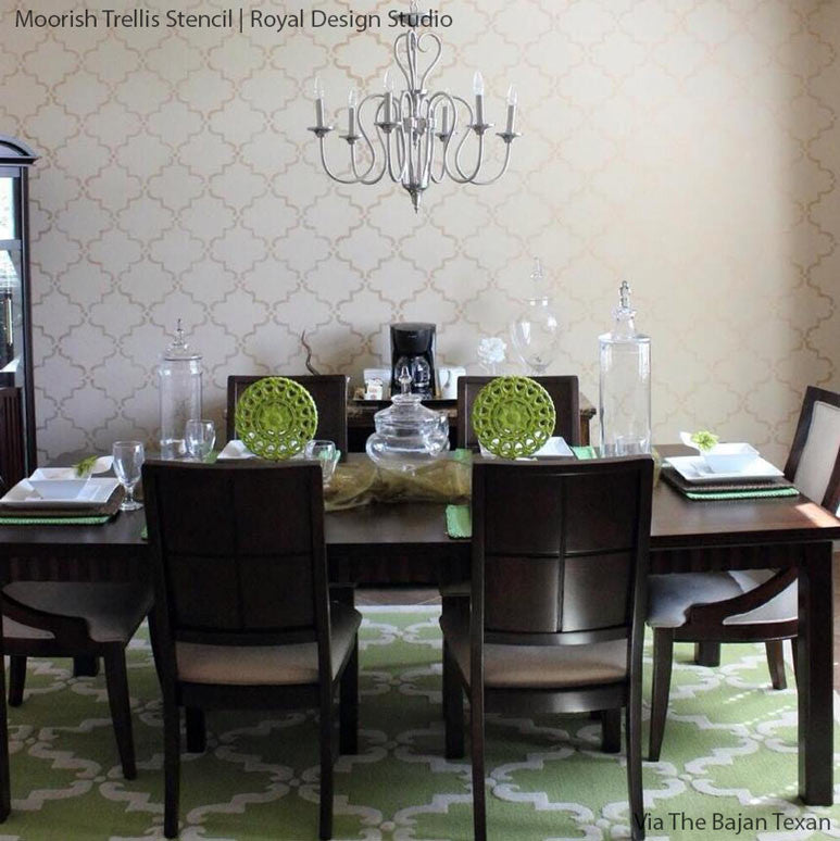 Moorish Trellis Wall Stencil - Reusable DIY Painting Template for Home Decor, Geometric Wall Art, Furniture Makeover - Perfect for Bedroom, Living Room, Nursery & Accent Walls
