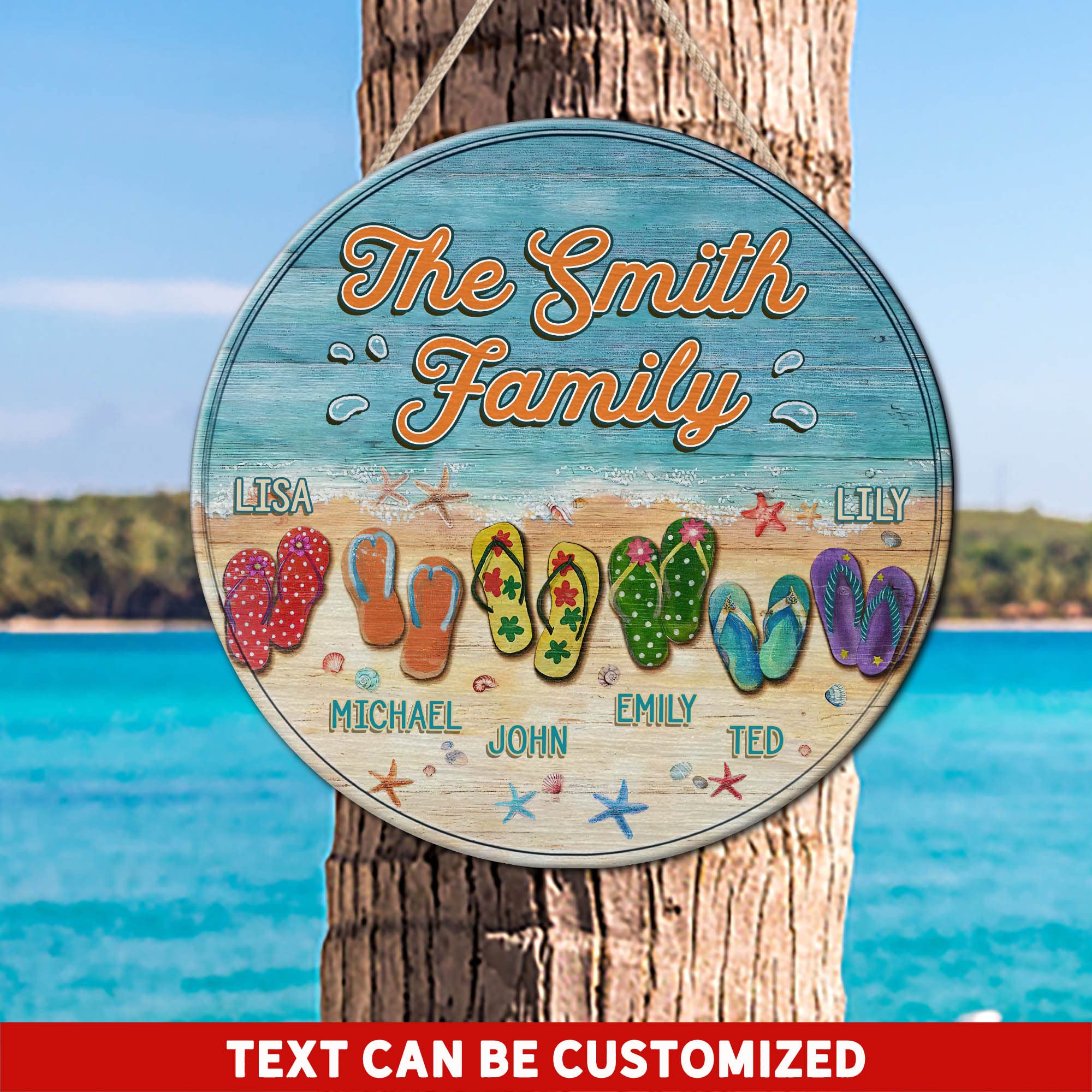 Custom Beach House Wood Sign - Summer Coastal Nautical Decor for Outdoor & Indoor Use - Perfect for Pool Areas, Tiki Bars, Backyard Grills, Patios, Porches and Decks - Handcrafted Wooden Wall Art (11 Inch)