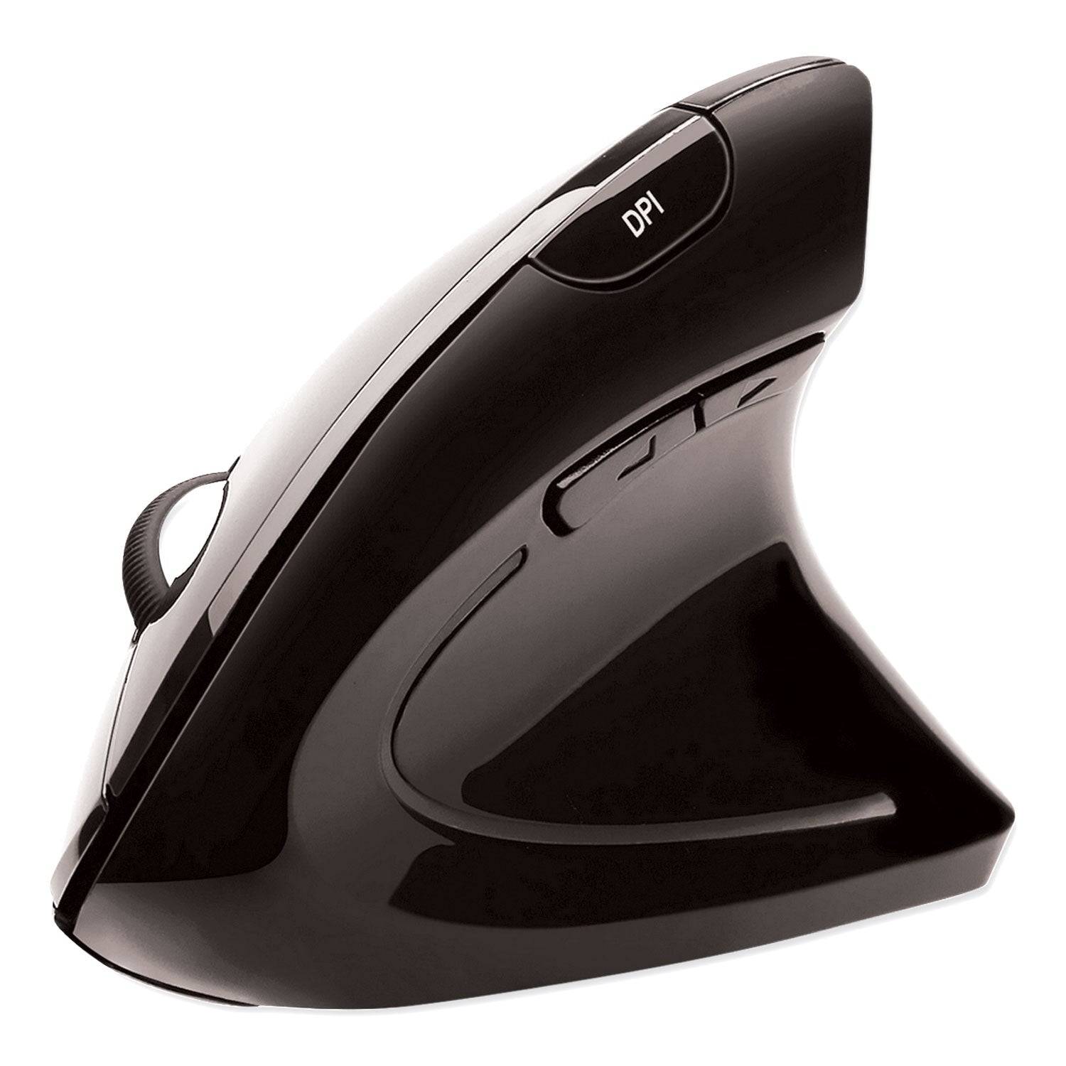 Adesso Imouse E10 Wireless Vertical Ergonomic USB Mouse - 2.4GHz Frequency with 33ft Range, Right-Handed Design, Black - Perfect for Office Work, Graphic Design & Long Computer Sessions