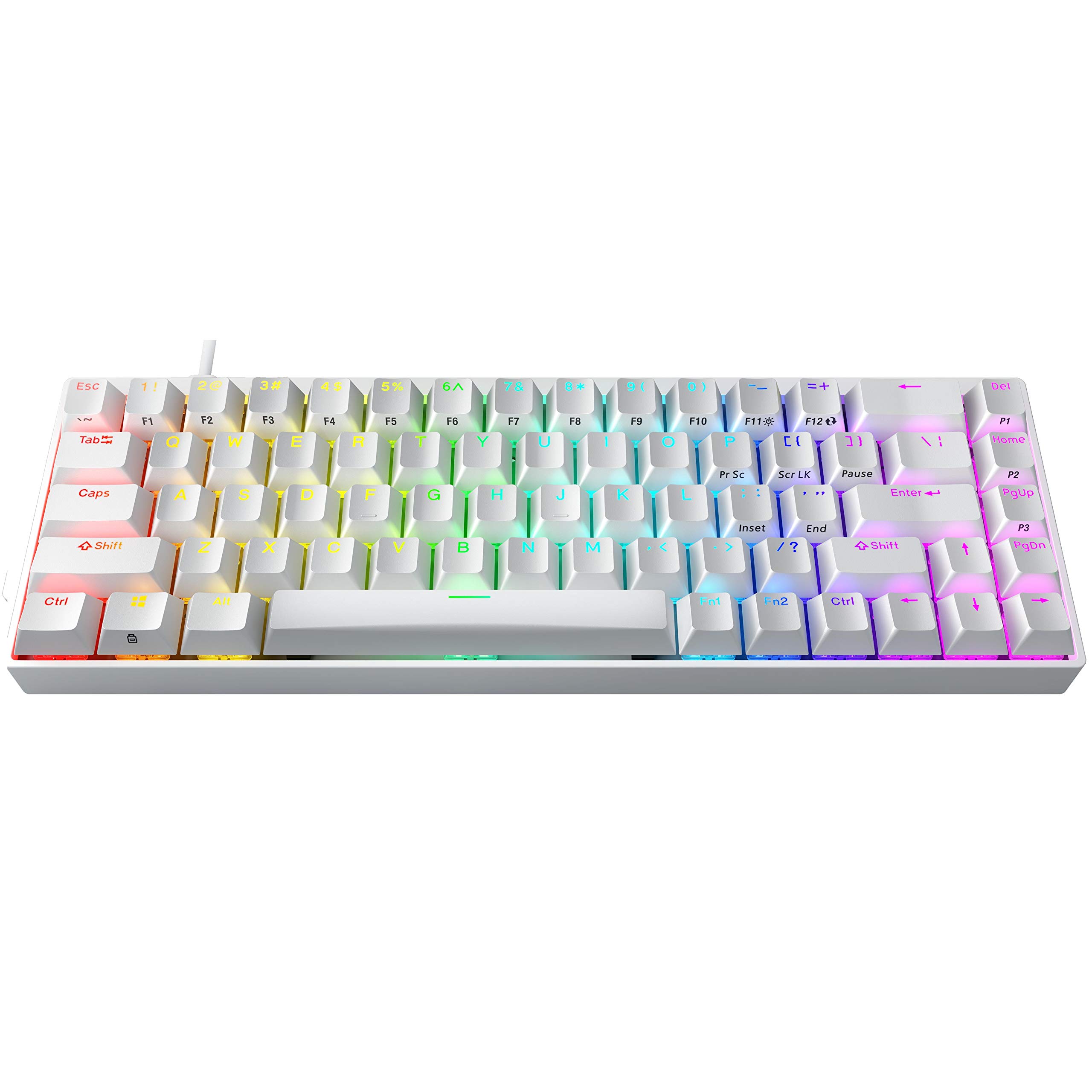 DURGOD Hades 68 RGB Mechanical Keyboard - 65% Compact, PBT Keycaps for Gaming & Office