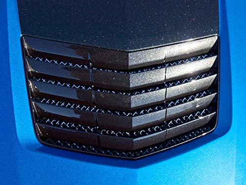 Polished Hood Vent Grille Grill Laser Mesh for 2014-2019 C7 Corvette Stingray - High-Quality Replacement Part | Perfect for Car Upgrades & Performance Enhancement
