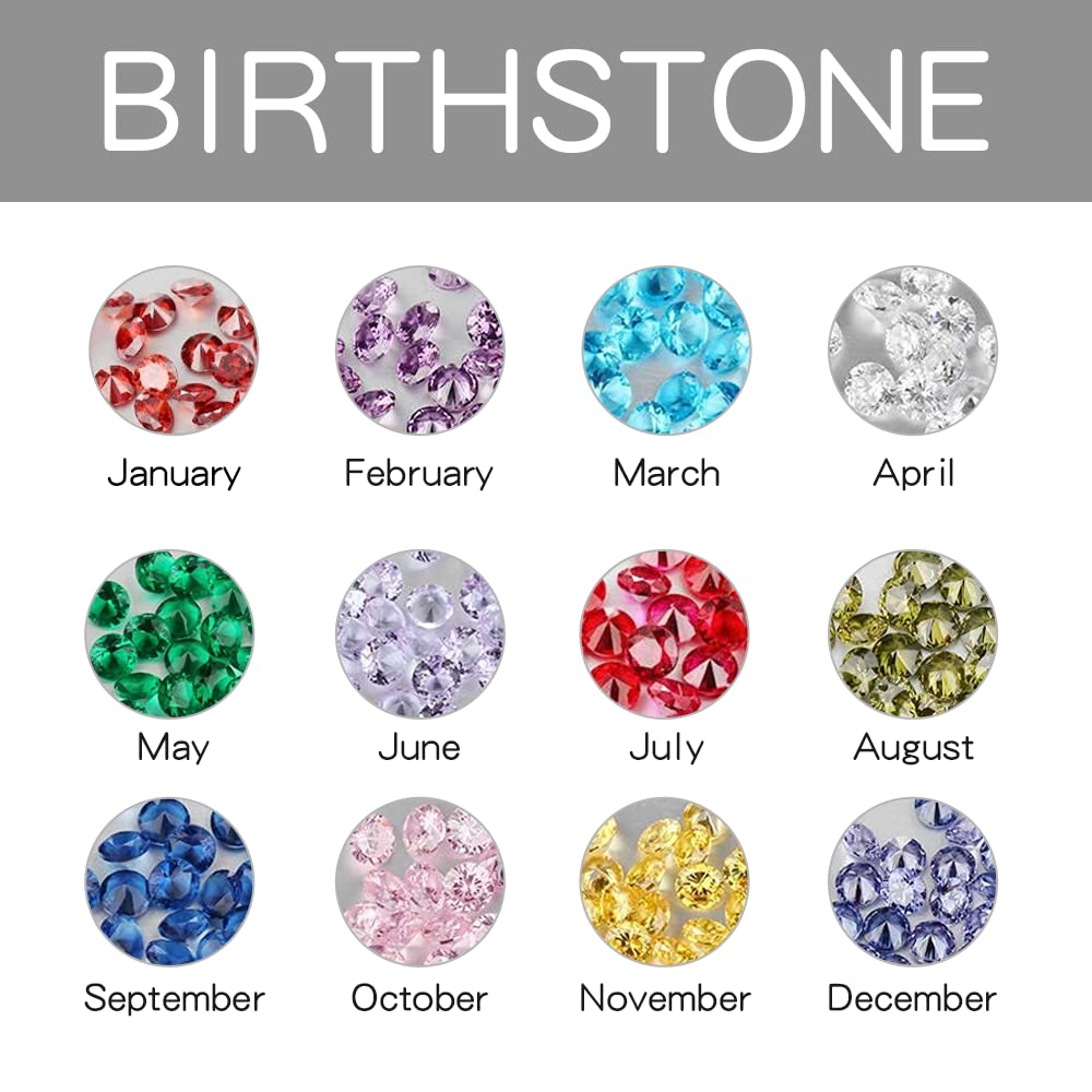 Personalized Name Necklace - 925 Sterling Silver Custom Initial Pendant with Natural Diamond & Birthstone | Crown & Heart Design in Yellow, White, Rose Gold | Dainty Jewelry for Women | Perfect Christmas, Birthday, Anniversary, Valentine's, Graduation, Mother's Day Gift for Her, Wife, Girlfriend, Mom, Sister | Everyday Wear, Date Night, Special Occasions