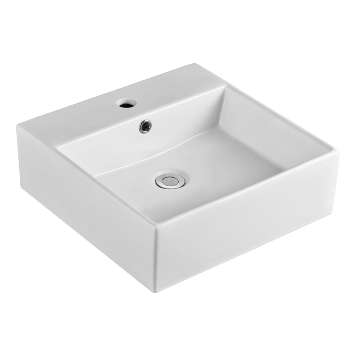 Fienza Helen RB71 1 Tap Hole Gloss White Above Counter Bathroom Sink - Perfect for Modern Vanities, Guest Bathrooms & Powder Rooms