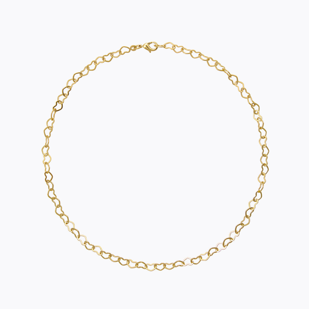 Heart Chain Necklace for Women - Elegant Gold & Silver Pendant Jewelry Gift for Valentine's Day, Anniversary & Romantic Occasions