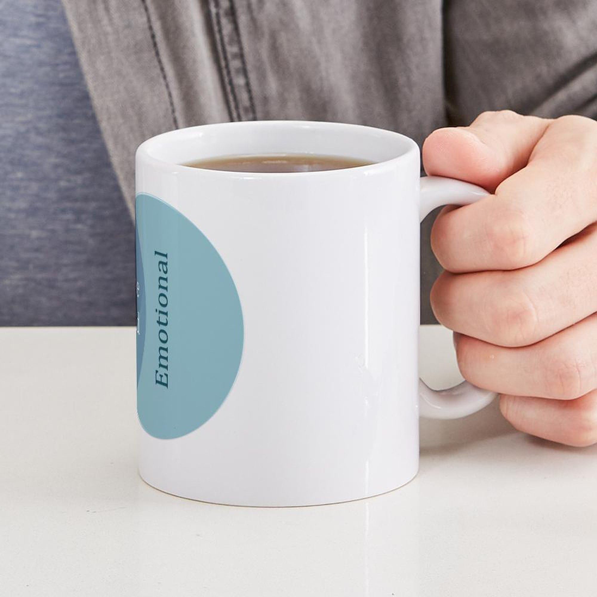 Wise Mind Ceramic Coffee Mug 11 oz (325 ml) - Inspirational Quote Mug for Tea, Coffee & Hot Drinks - Perfect for Office, Home & Gifts